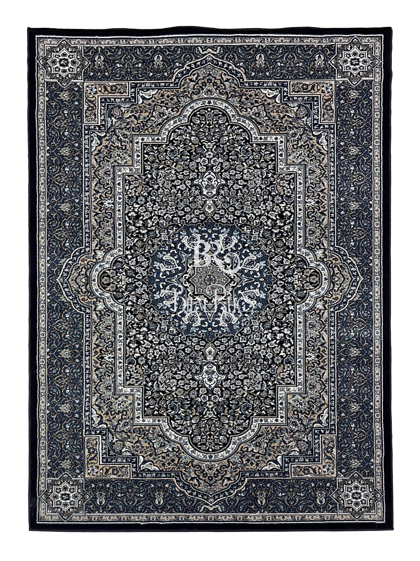 Persian polypropylene Rug,back woven(Article-38-Blue)
Size : 6.6 ft width x 9.6 ft length (200cm x 290cm)