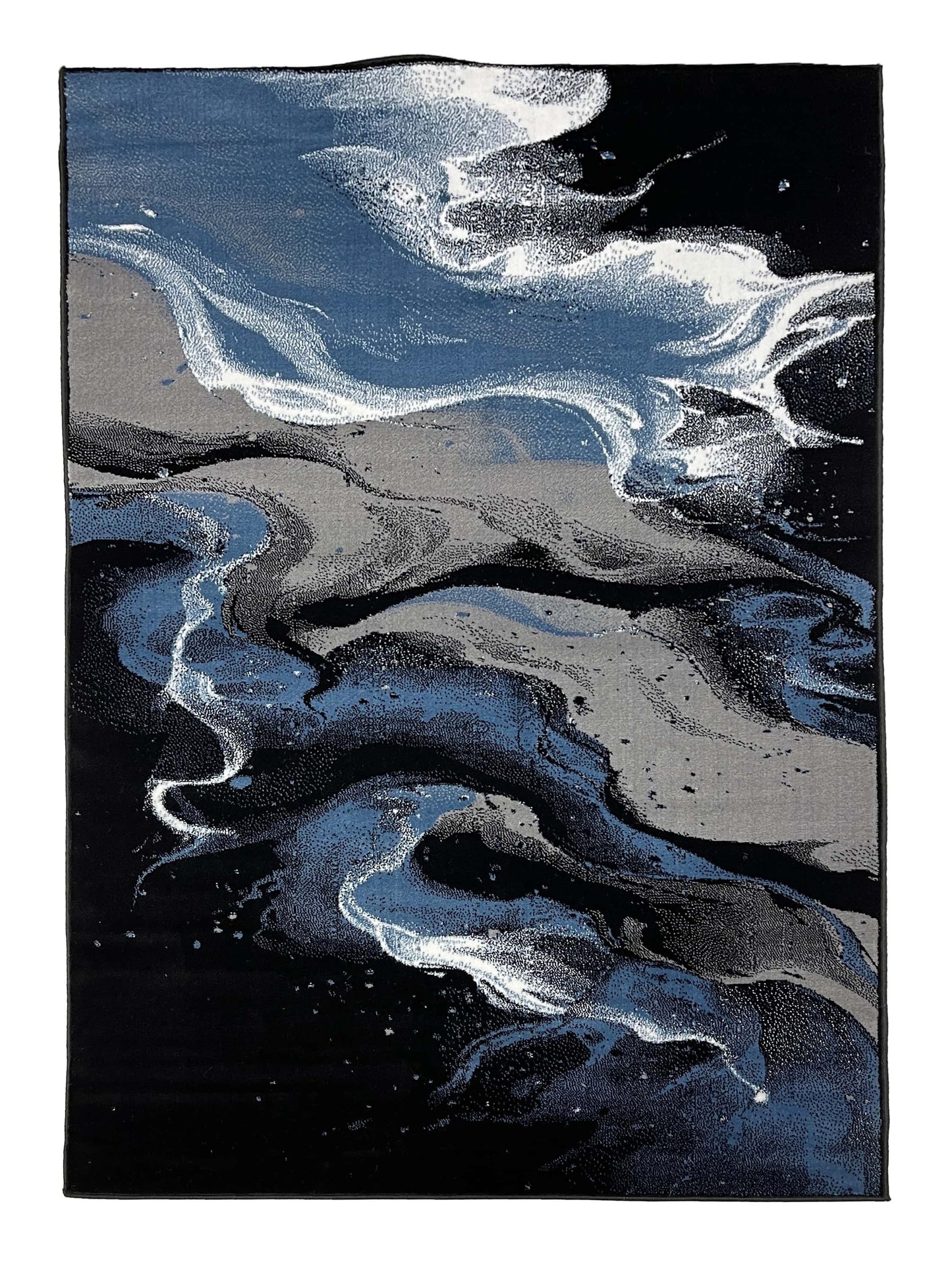 Modern polypropylene Rug,back woven(Article-1303-Black,grey,blue)
Size : 8.3 ft width x 11.6 ft length (250cm x 350 cm)