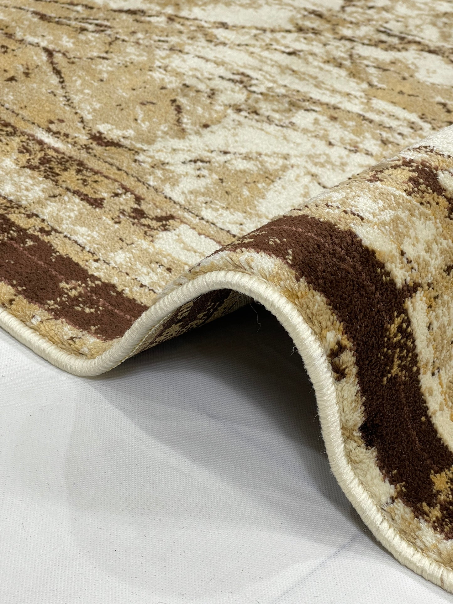 Modern polypropylene Rug,back woven(Article-566-Off white)