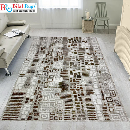 Turkish Top Quality Silk.(Article-1091-Cream ) Size: 6.6 ft width x 9.6 ft length (200cm x 290cm)