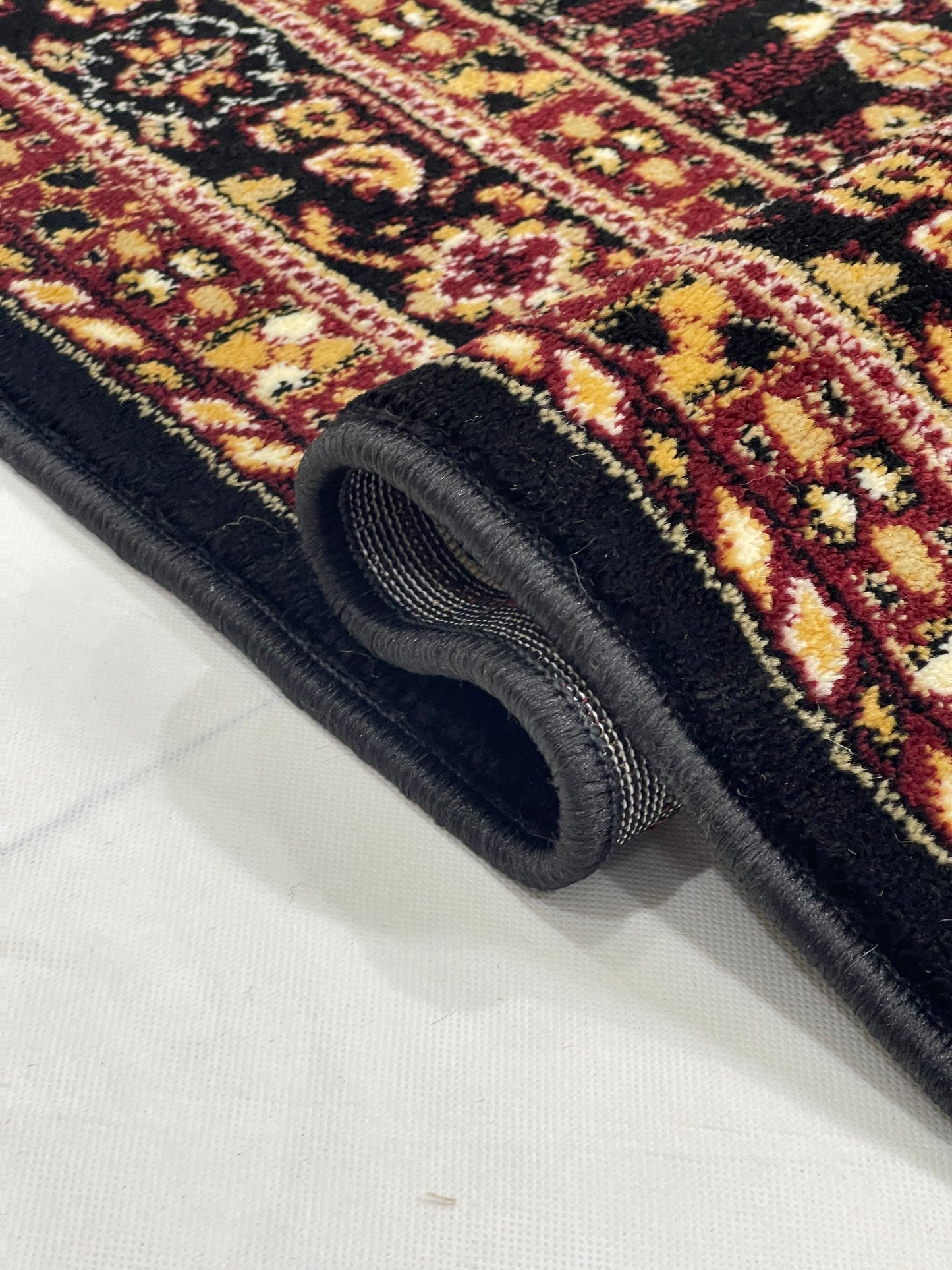 Persian polypropylene Rug,back woven
(Article-23-Black)