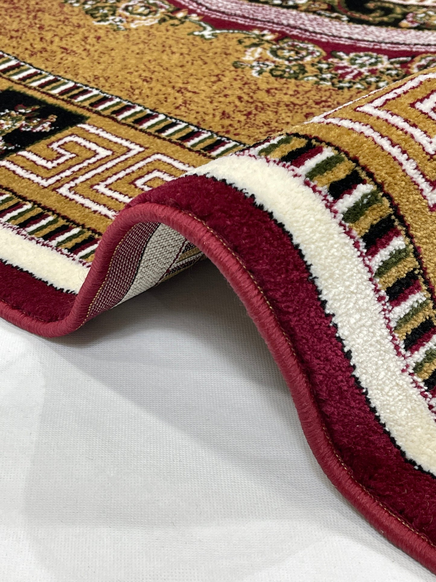 Versace Polypropylene Rug,back woven(Article-75-Red)