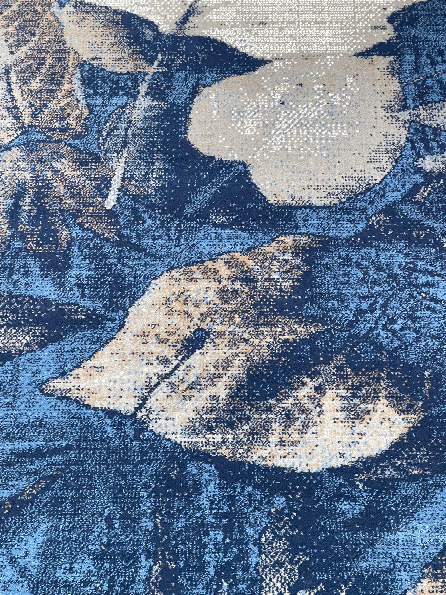 Modern Polypropylene Rug,back woven(Article-886-Blue)
Size : 5ft width  x 7.3ft length (150cm x 220cm)