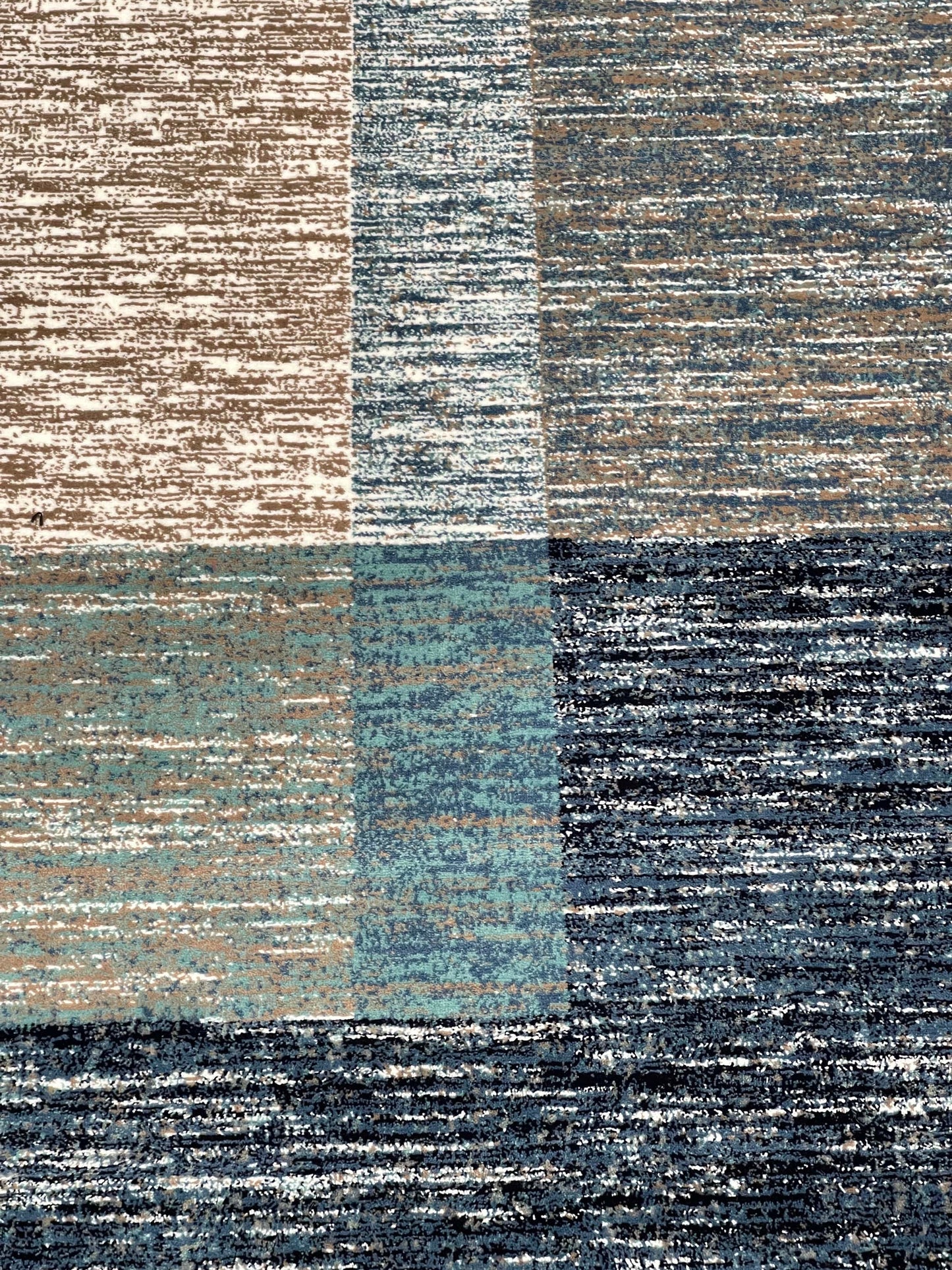 Modern  Polypropylene Rug,Back Woven(Article-6871-Blue)
Size : 6.6 ft width x 9.6 ft length (200cm x 290cm)