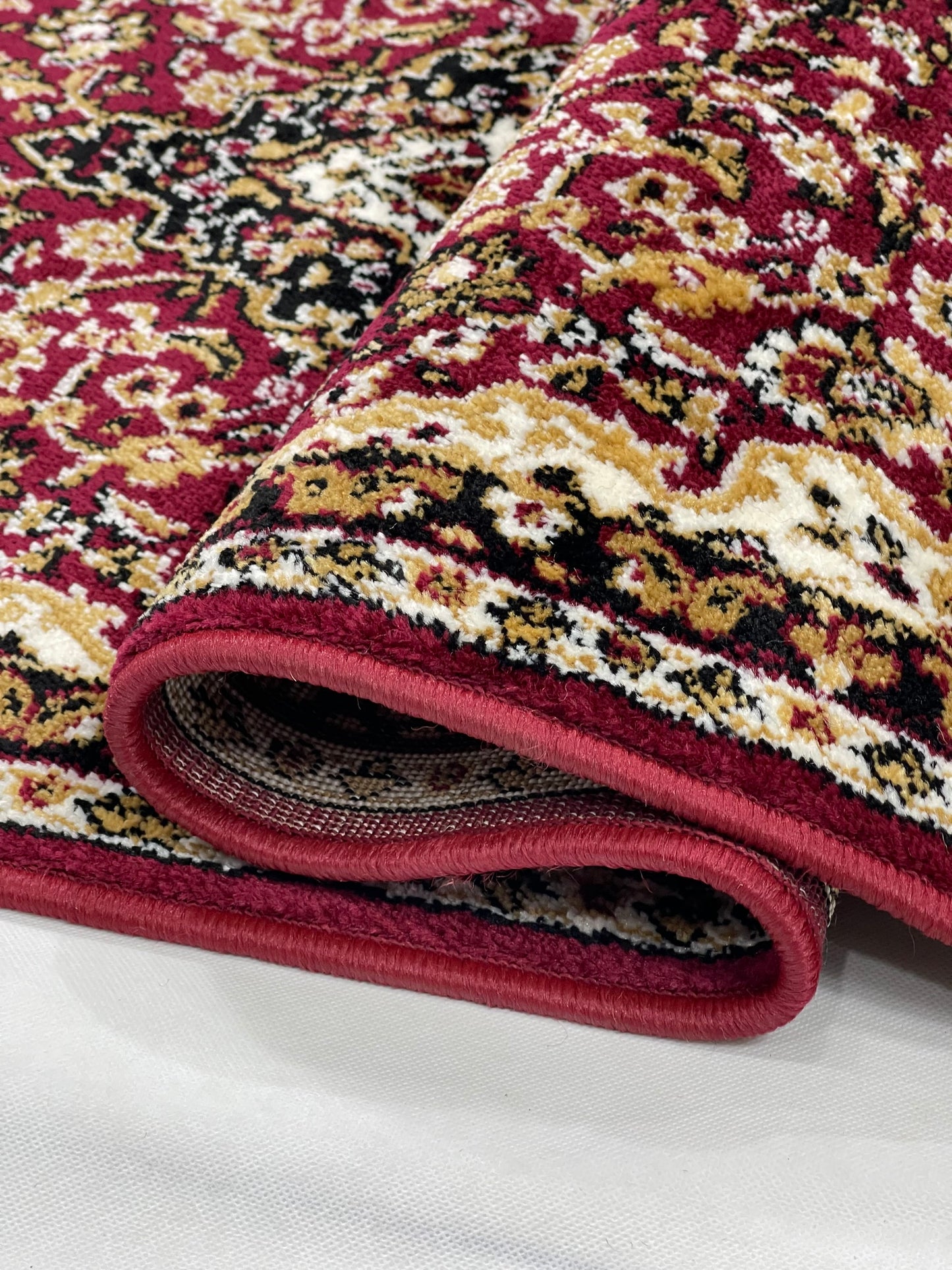 Red Persian Polypropylene Woven Rug.
 Size : 2.6 ft width x 6.6 ft length
 (80 cm x 200cm)