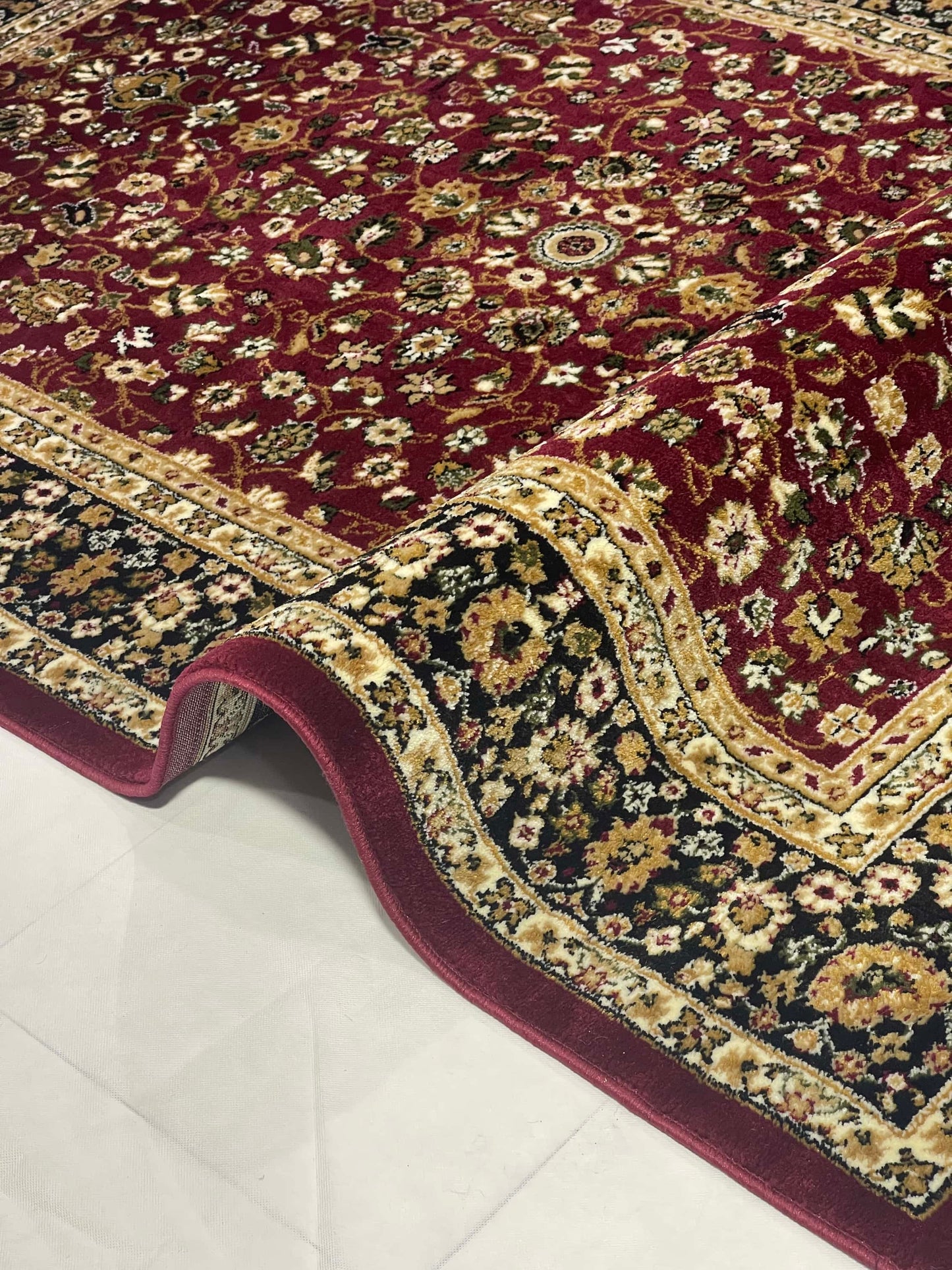 Persian Polypropylene Rug,back woven(Article-140-Red)