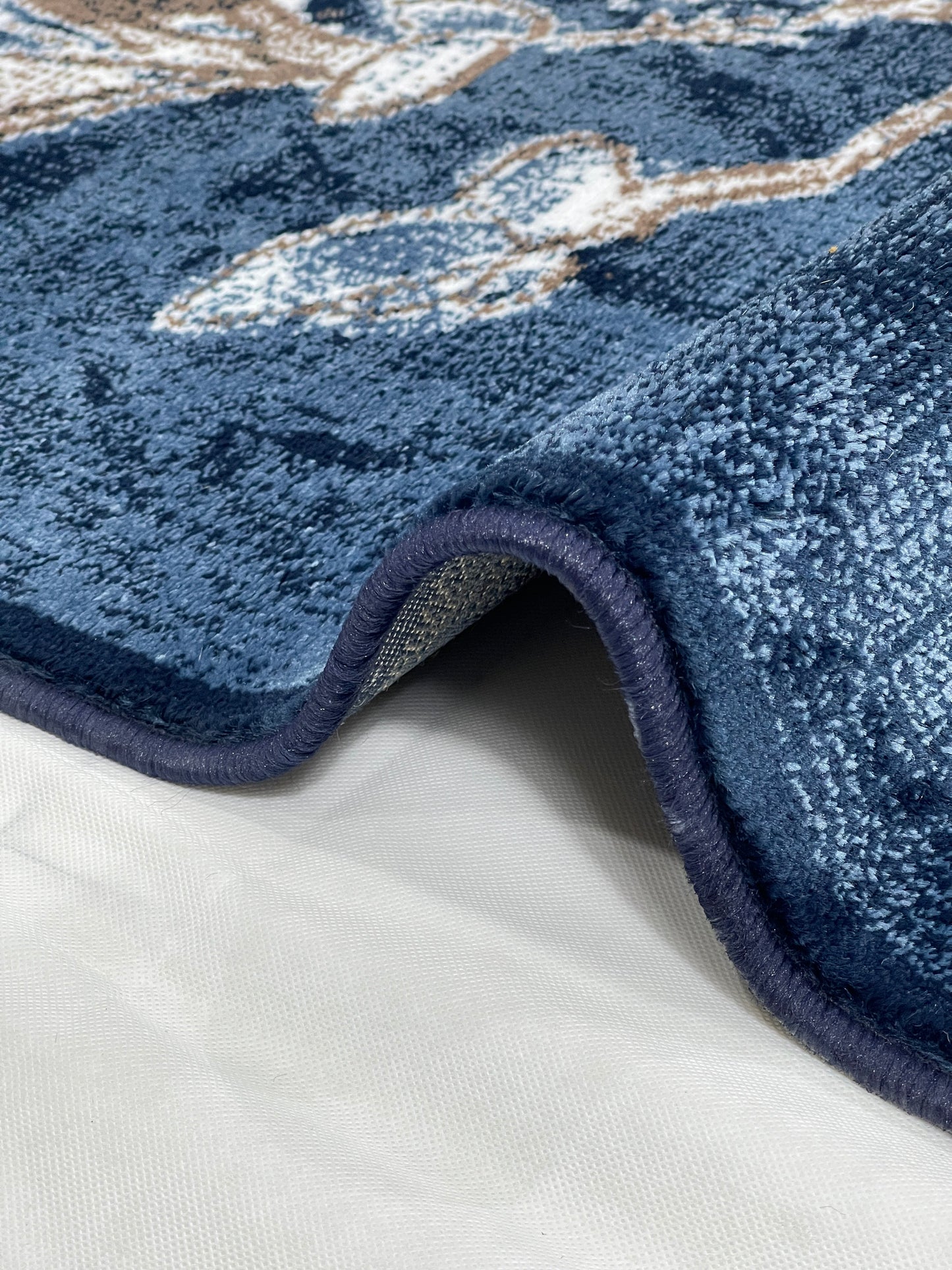 Modern polypropylene Rug,back woven(Article-305-Dark Blue)