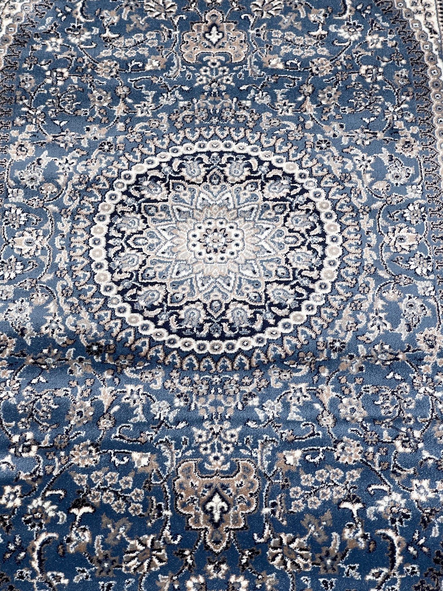 Persian polypropylene Rug,back woven(Article-22-Blue)
Size : 6.6 ft width x 9.6 ft length (200cm x 290cm)