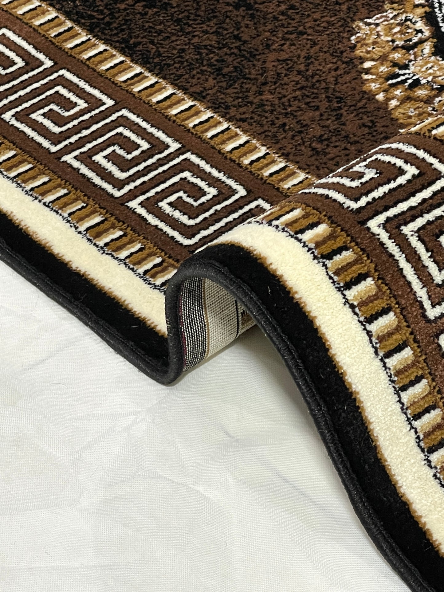 Versace Polypropylene Rug,back woven(Article-75-Black)