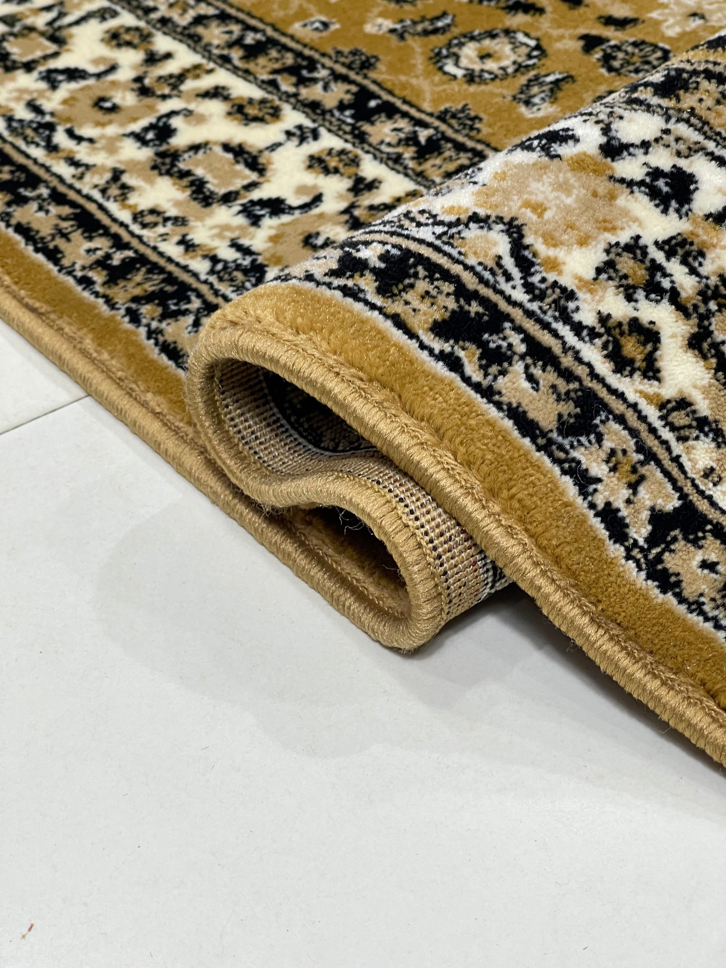Persian polypropylene Rug,back woven(Article-140-Gold)