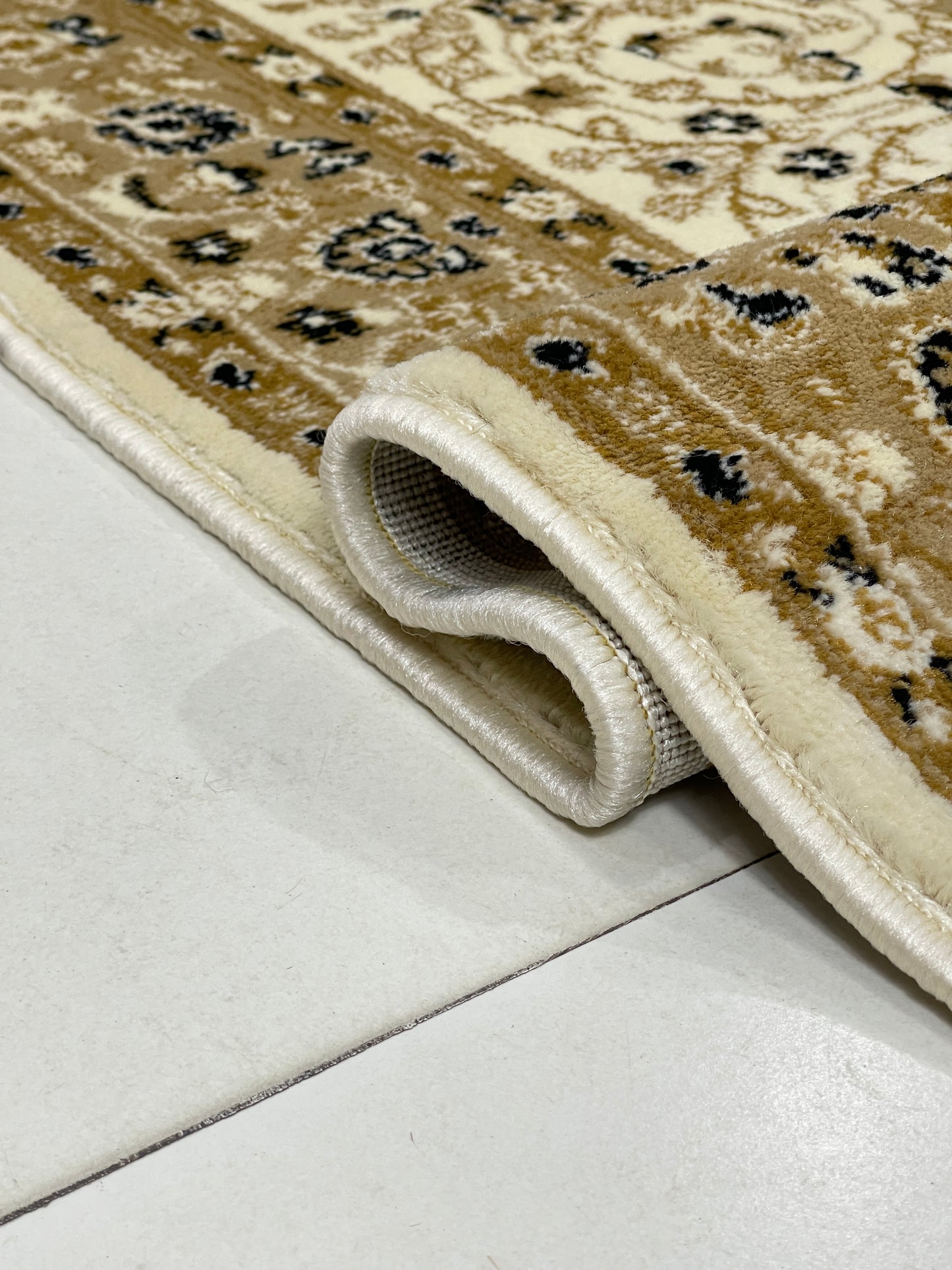 Persian polypropylene Rug,back woven(Article-19-Off white)