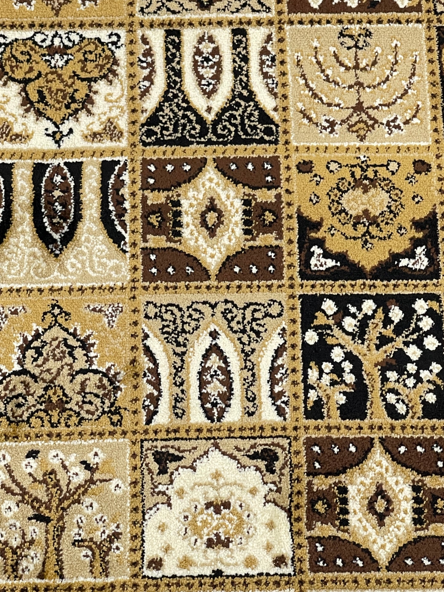 Persian polypropylene Rug,back woven(Article-88-Black )