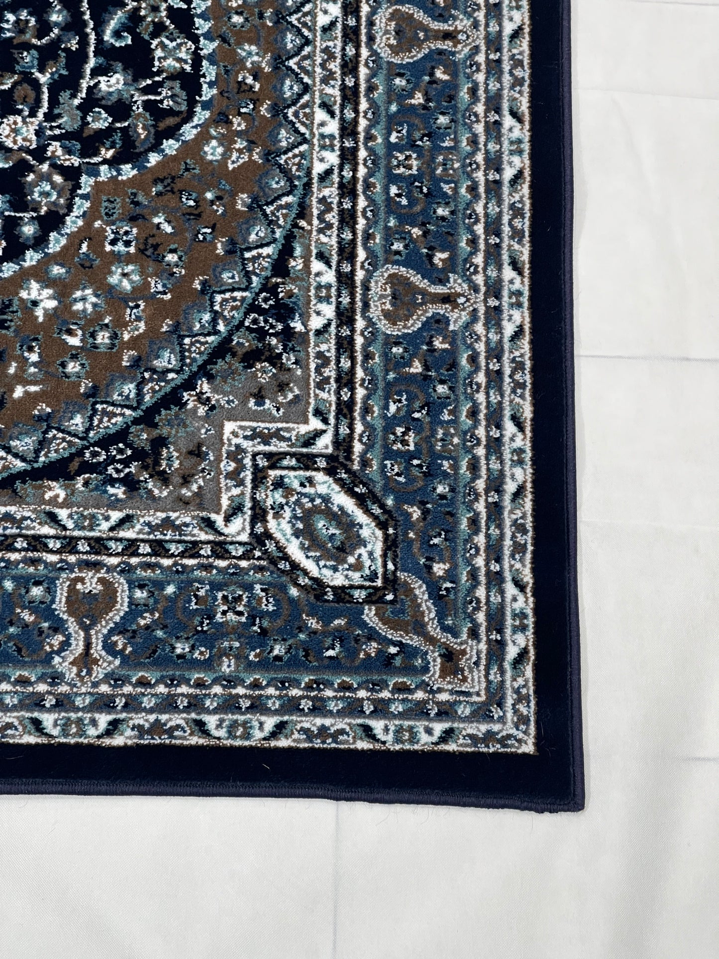 Persian  Polypropylene Rug,back woven(Article-23-Dark Blue)
Size : 5ft width  x 7.3ft length (150cm x 220cm)