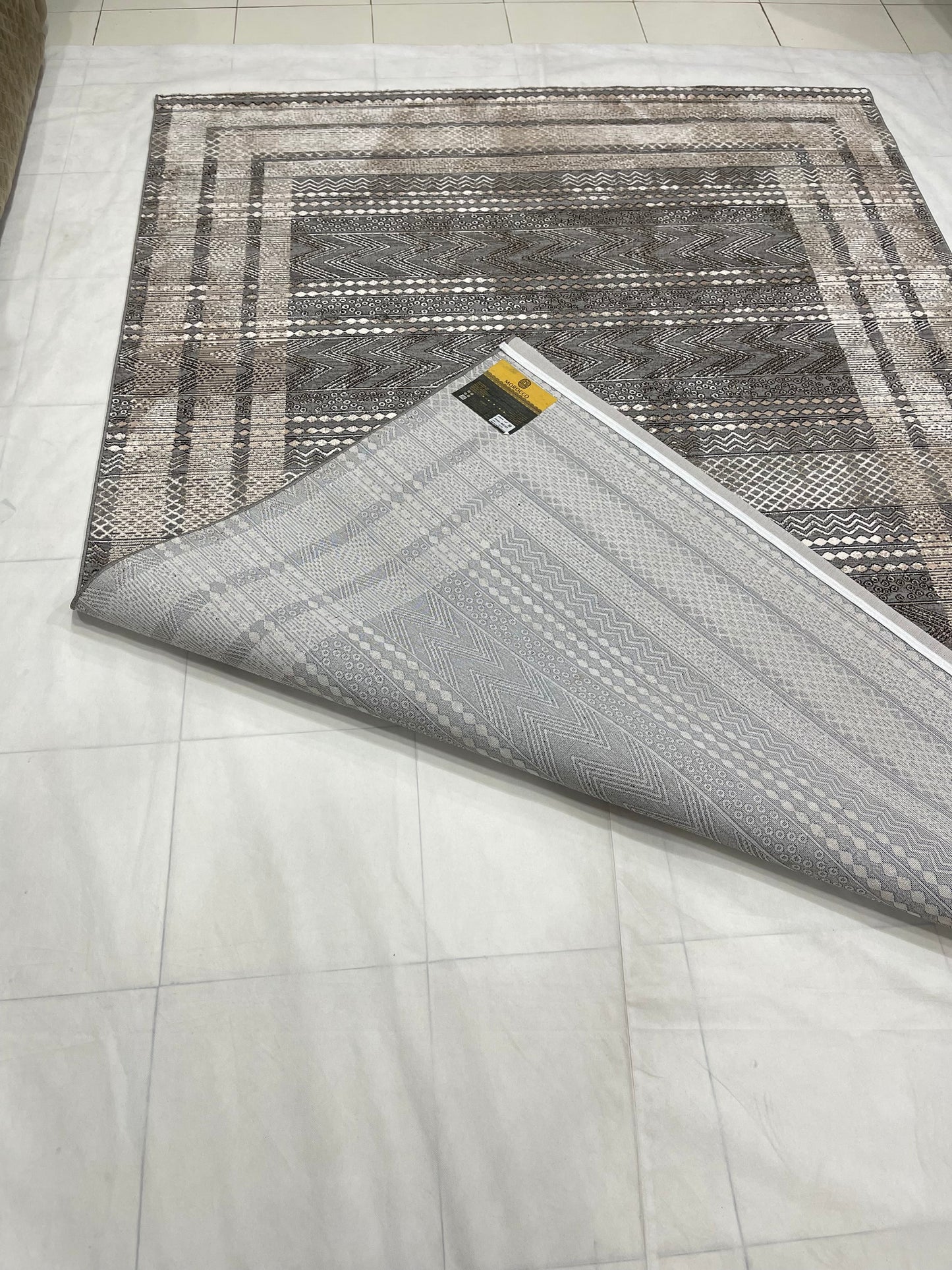Irani Vintage Woven Rug.  Article -2086-Grey Size: 6.6 ft width x 9.6 ft length (200cm x 290cm)