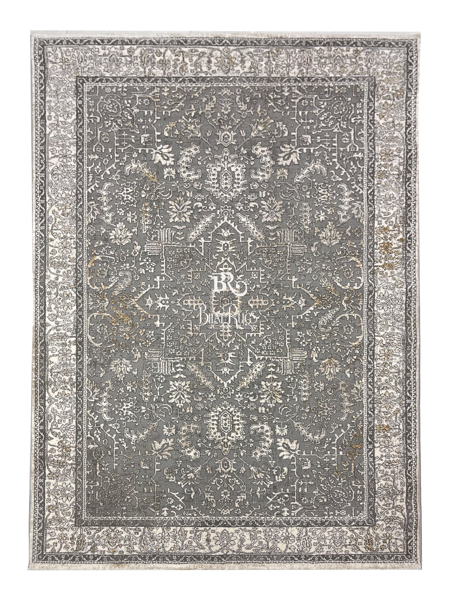 Irani Vintage Woven Rug.
 Article -2049-Grey
Size: 4 ft width x 6 ft length ( 120cm x 180 cm)