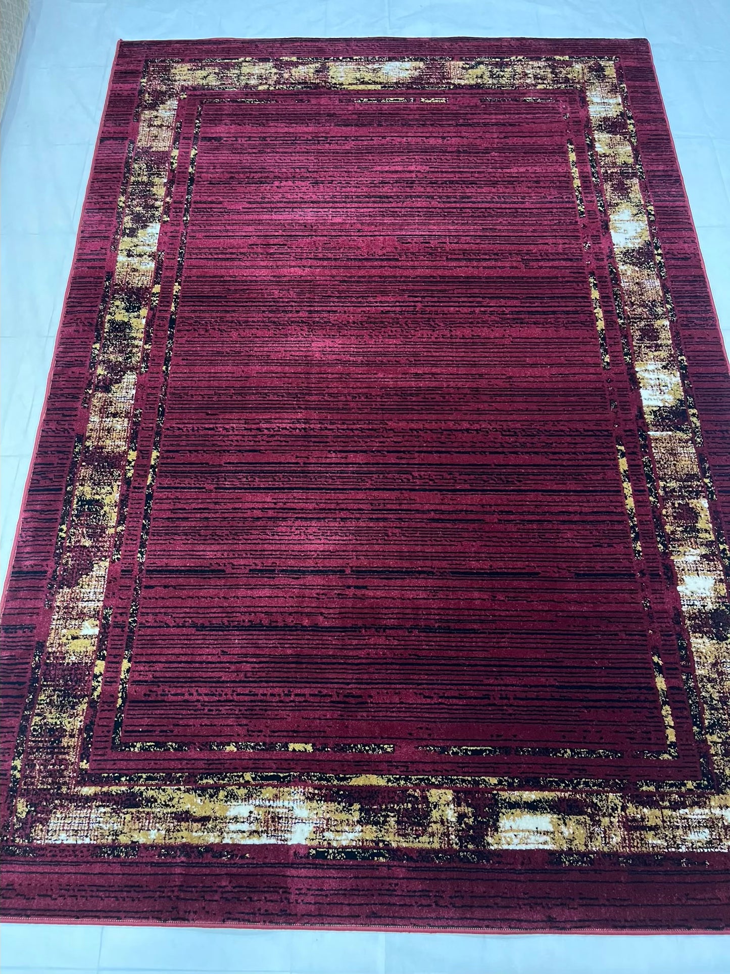 Modern polypropylene Rug,back woven(Article-1160-Red)