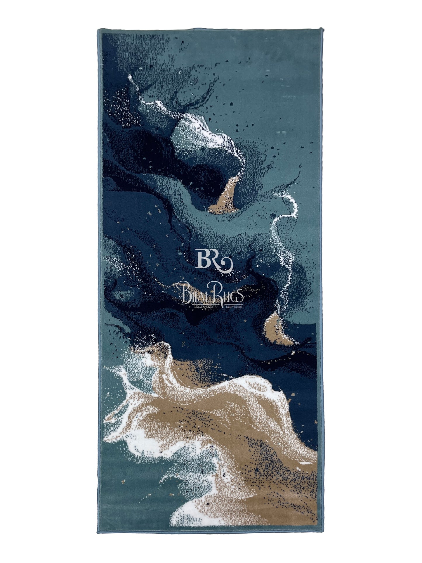 Feroze Modern Polypropylene Woven Rug.  Size : 2.6 ft width x 6.6 ft length  (80 cm x 200cm)