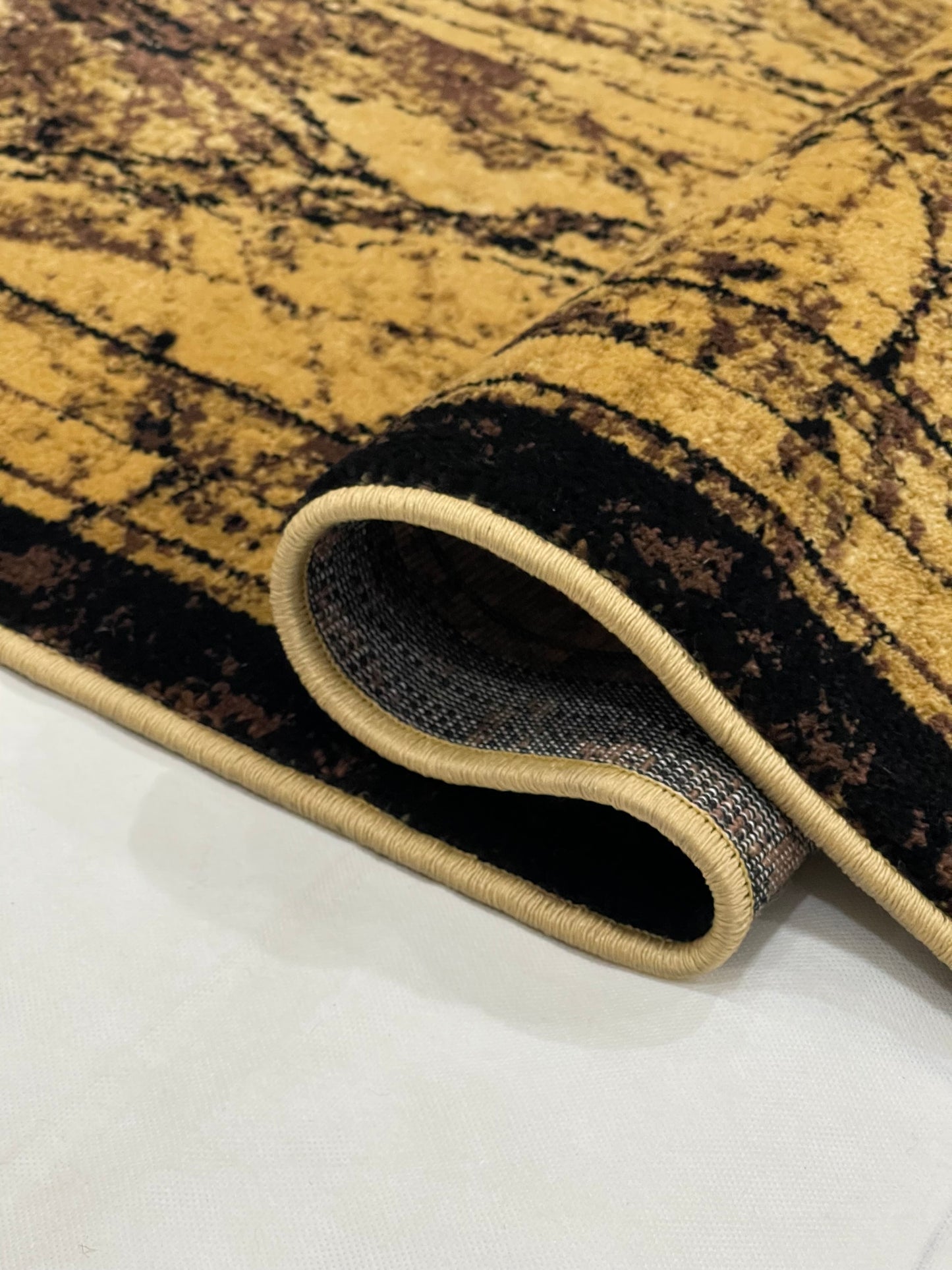 Modern Polypropylene Rug,Woven Back
(Article-68-Gold)
Size : 3 ft width x 5 ft length (100cm x 150 cm)