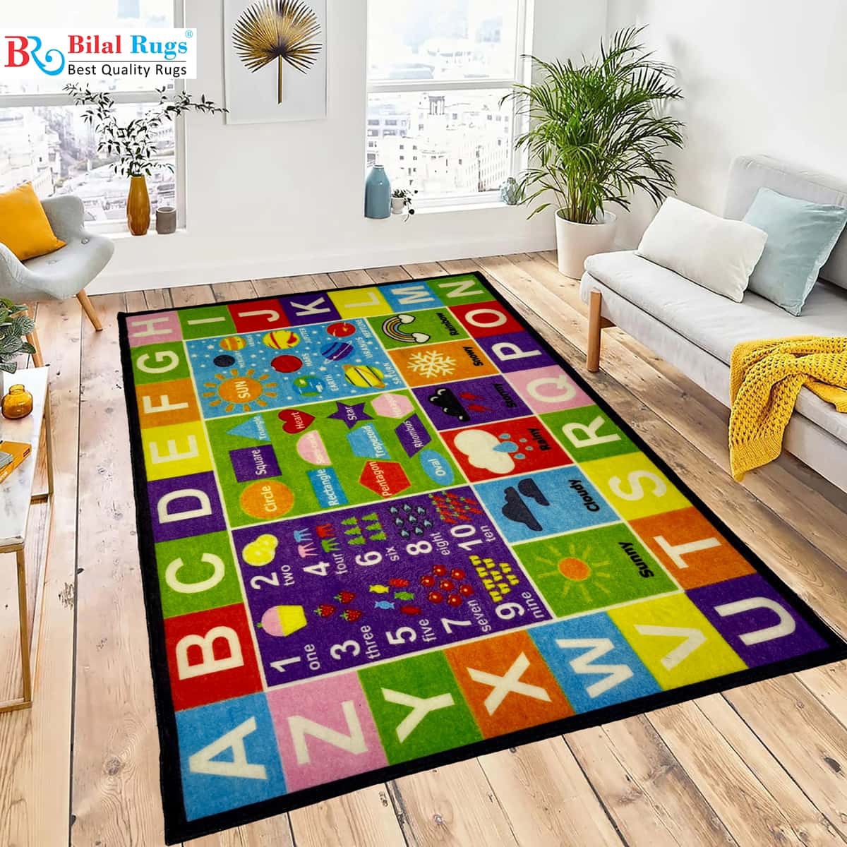 TPR Non Woven Rugs For Kids Room
Article-83-Beige , Multi