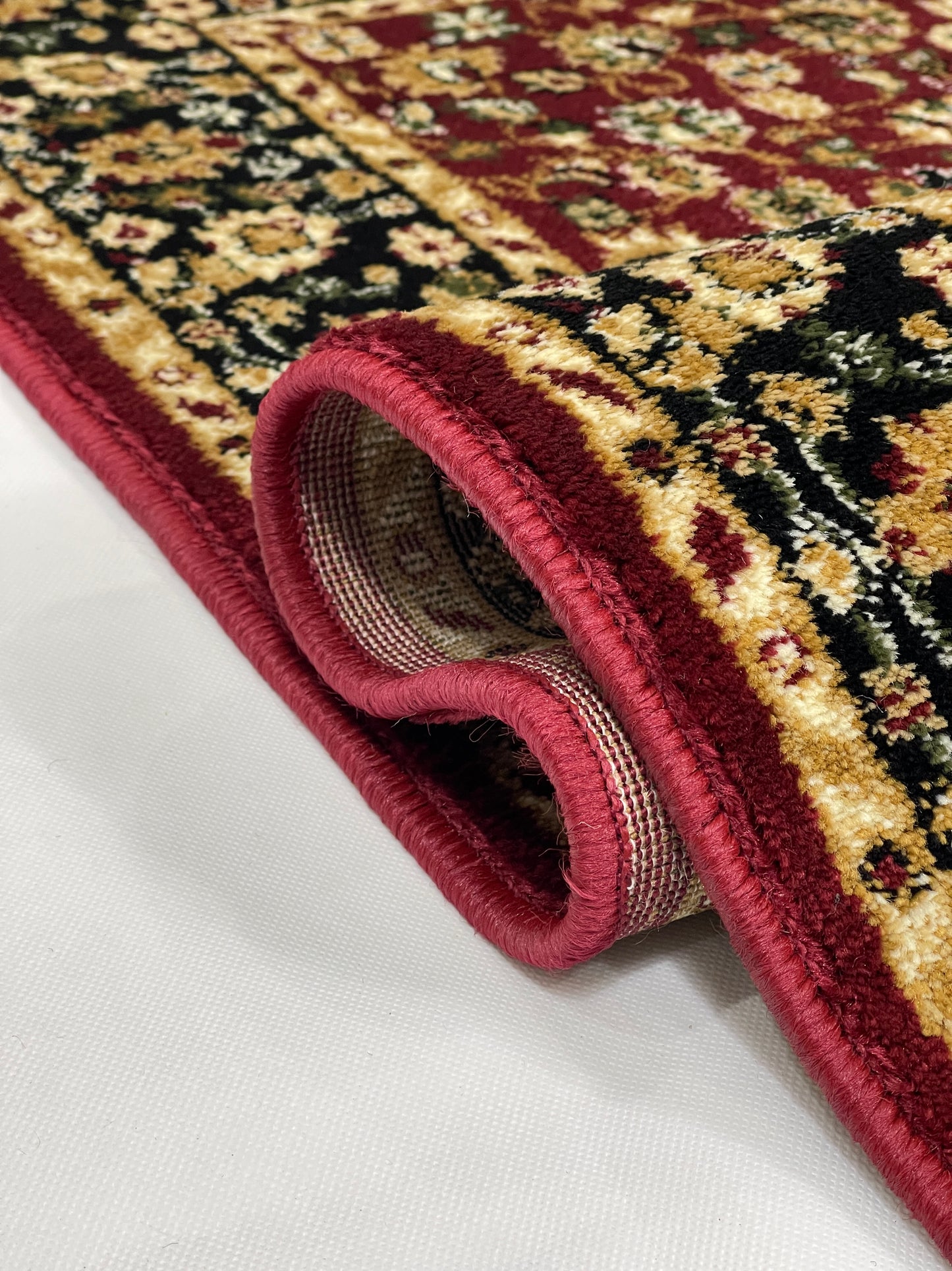 Persian Polypropylene Rug,Woven Back (Article-140-Red) Size : 3 ft width x 5 ft length (100cm x 150 cm)
