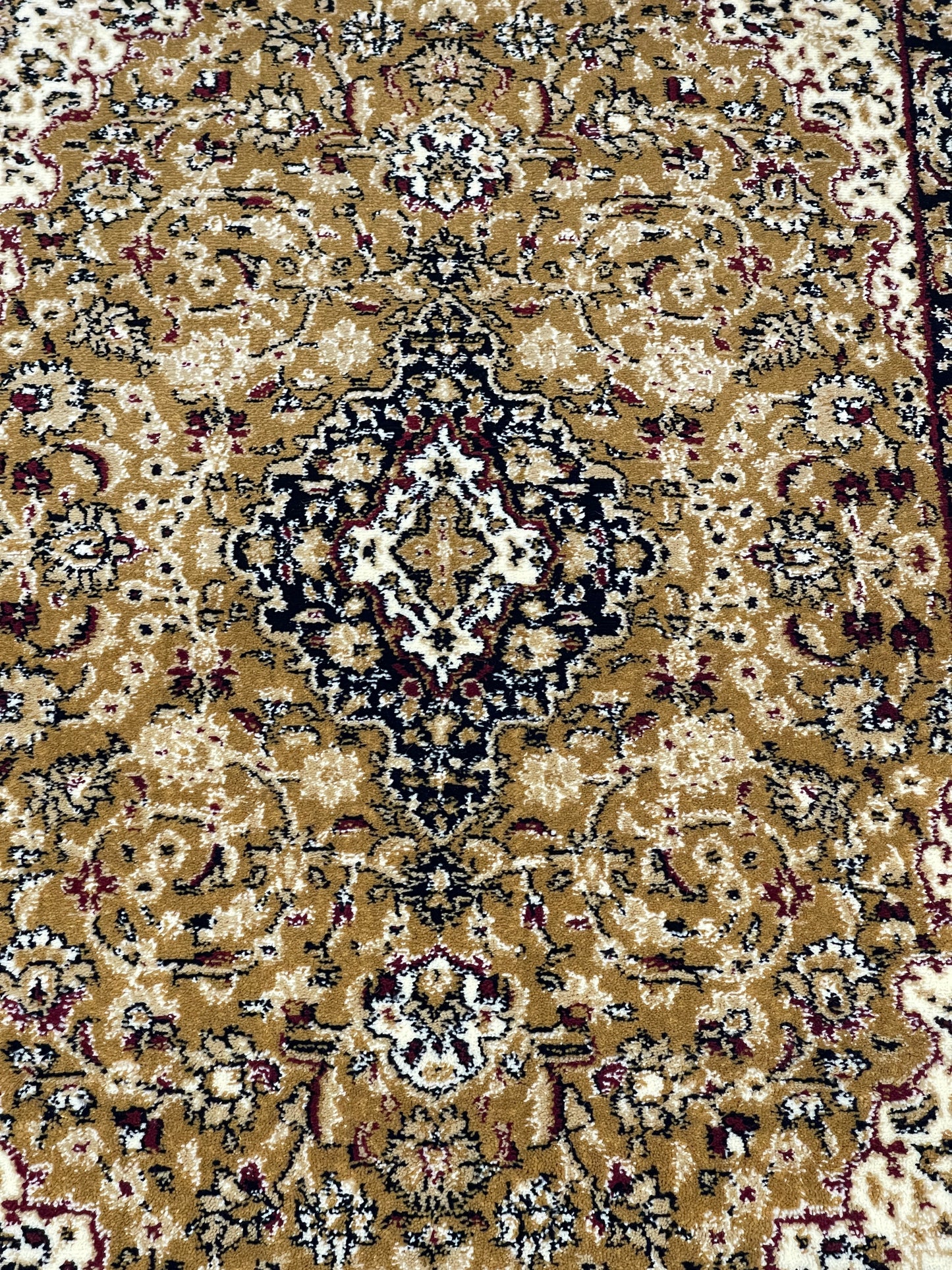 Persian Polypropylene Rug,Woven Back (Article-01-Gold) Size : 3 ft width x 5 ft length (100cm x 150 cm)