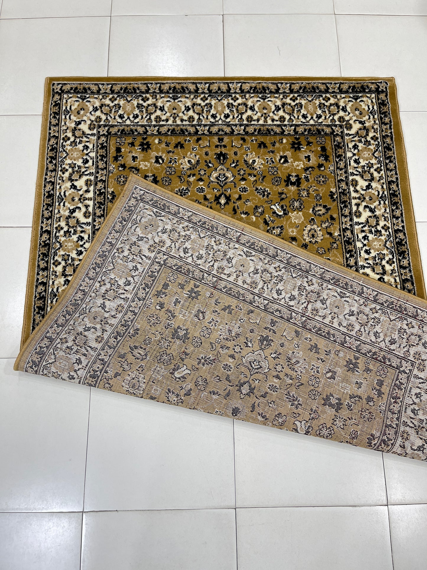 Persian polypropylene Rug,back woven(Article-140-Gold)