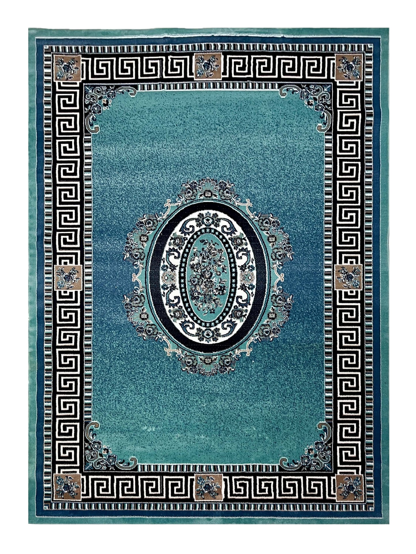 Versace polypropylene Rug,back woven(Article-75-Feroze )