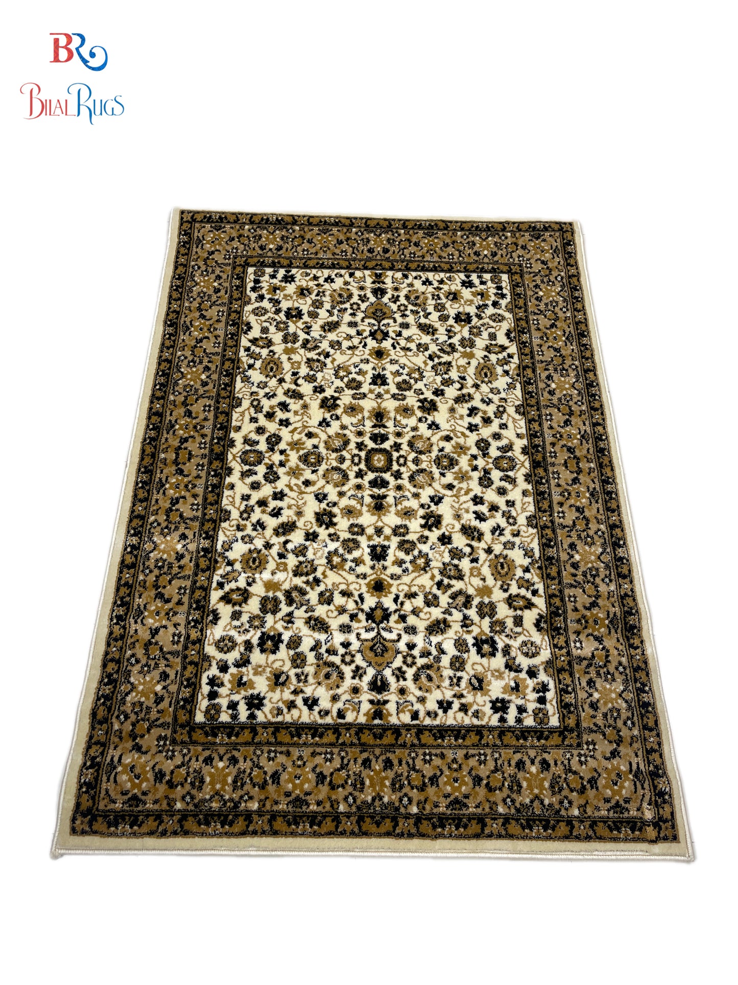 Persian polypropylene Rug,back woven(Article-140-Off white)