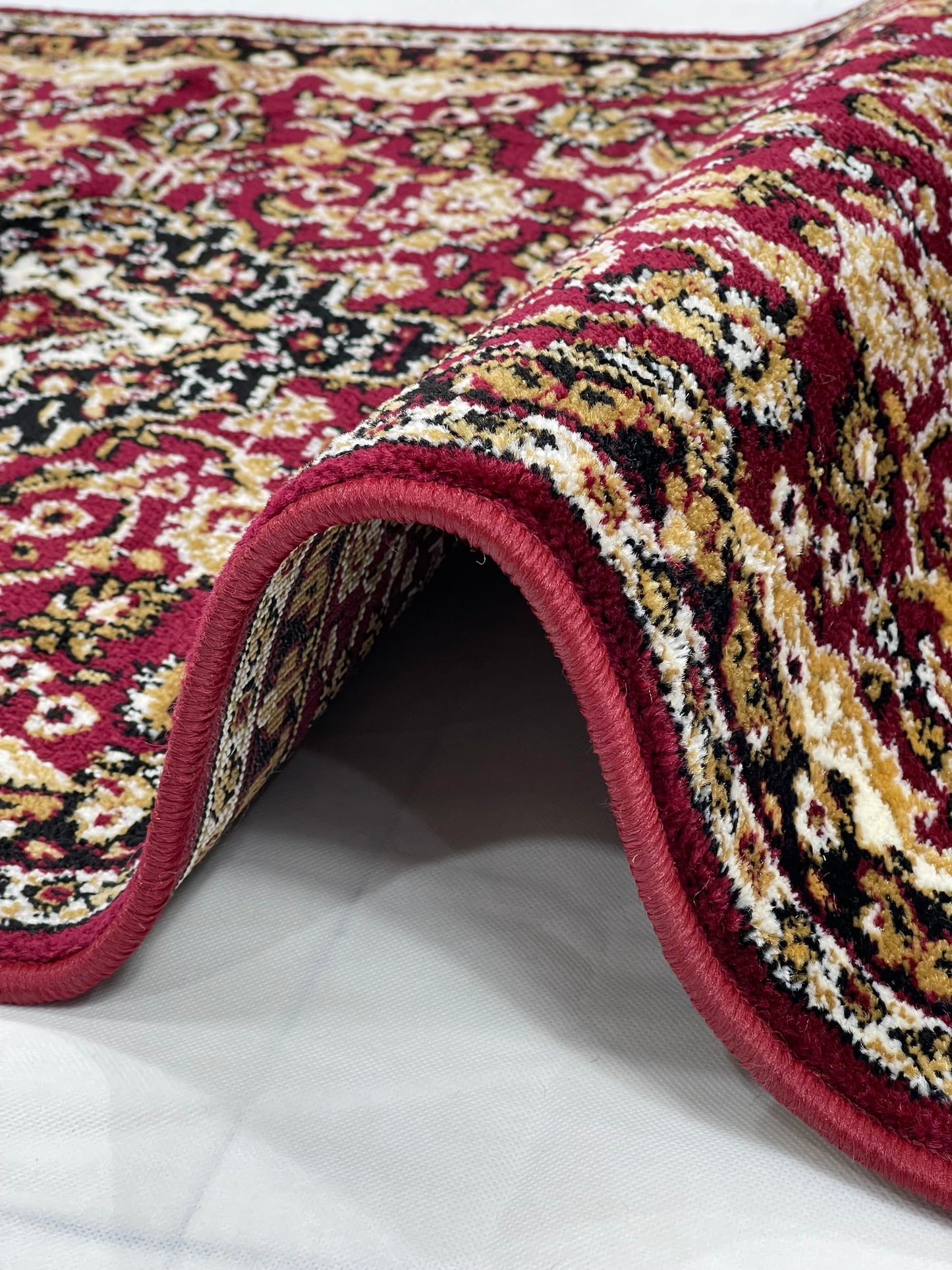 Red Persian Polypropylene Woven Rug.
 Size : 2.6 ft width x 6.6 ft length
 (80 cm x 200cm)