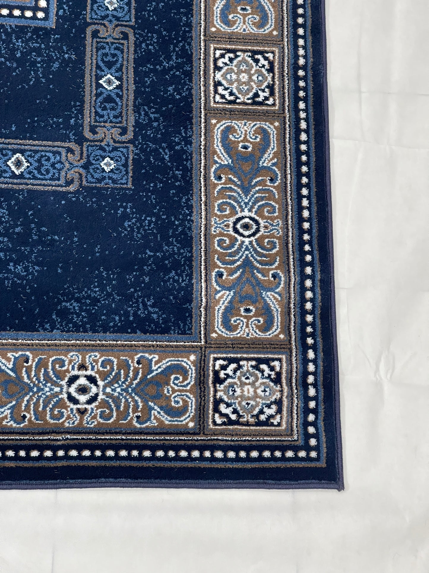 Persian polypropylene Rug,back woven(Article-868-Blue ) Size : 5ft width  x 7.3ft length (150cm x 220cm)