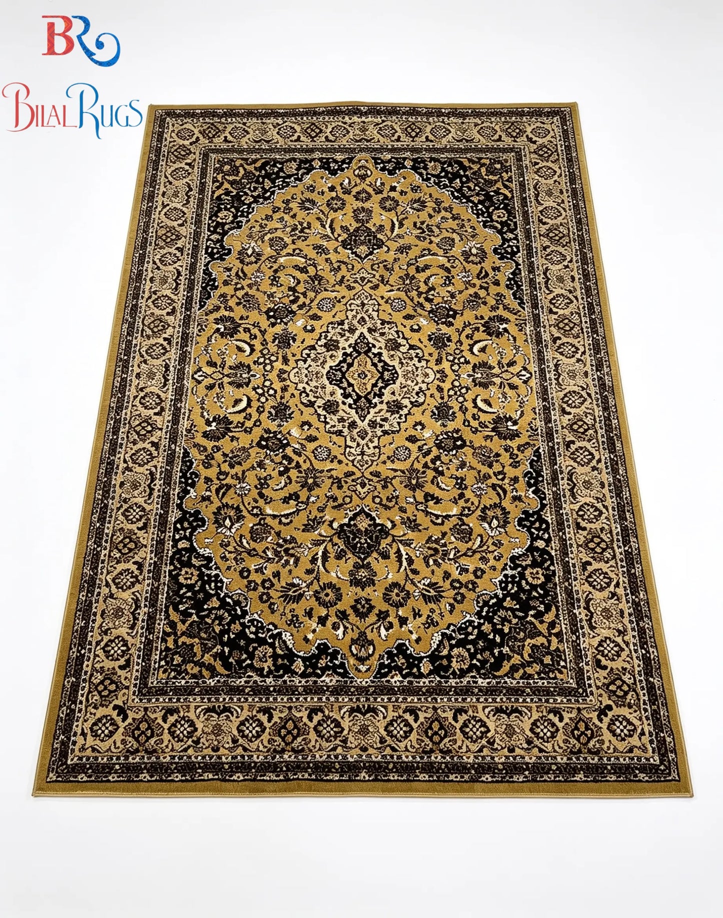 Persian polypropylene Rug,back woven(Article-01-Gold)