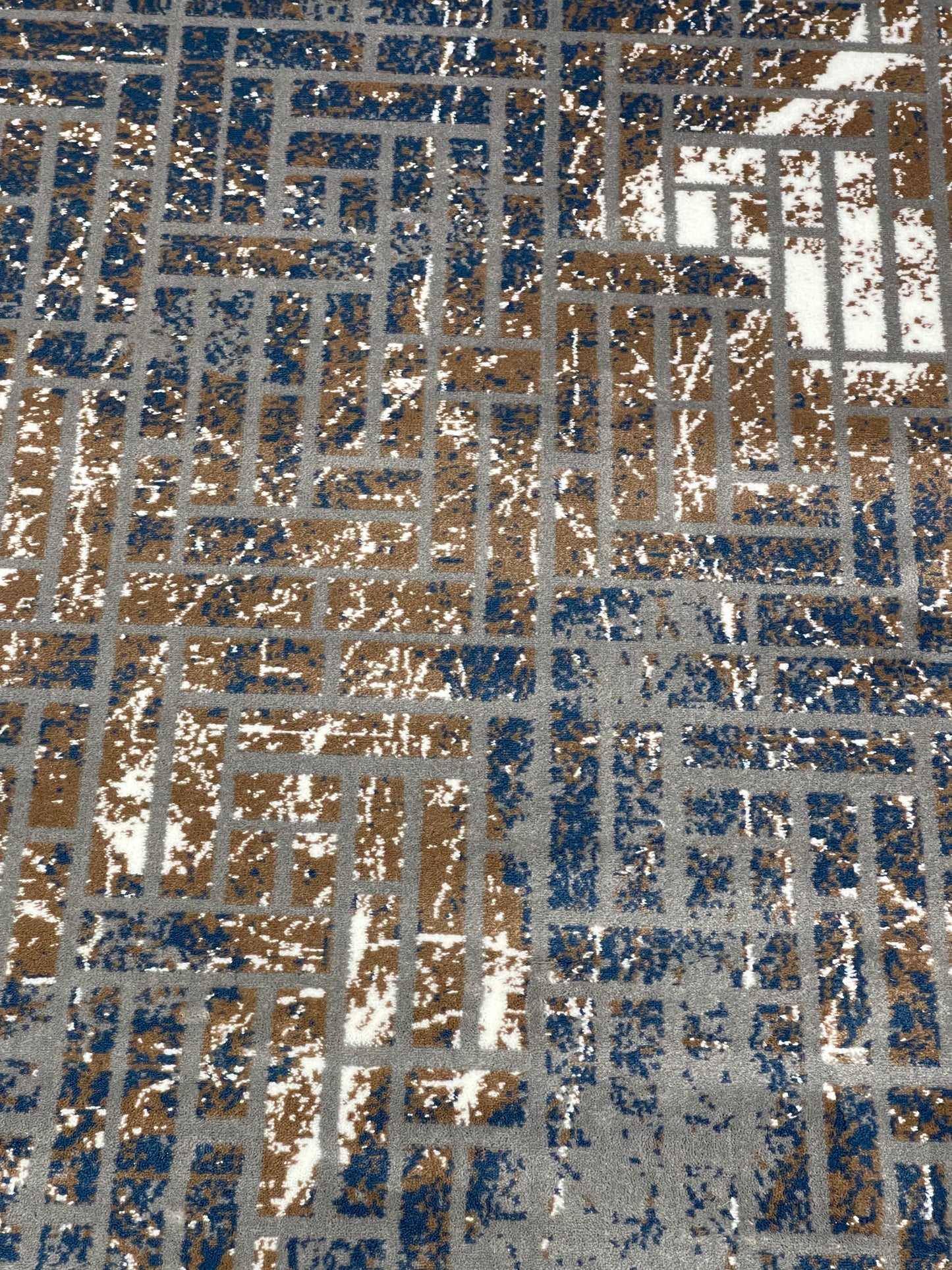 Modern polypropylene Rug,back woven(Article-6774-Grey ) Size : 5ft width  x 7.3ft length (150cm x 220cm)