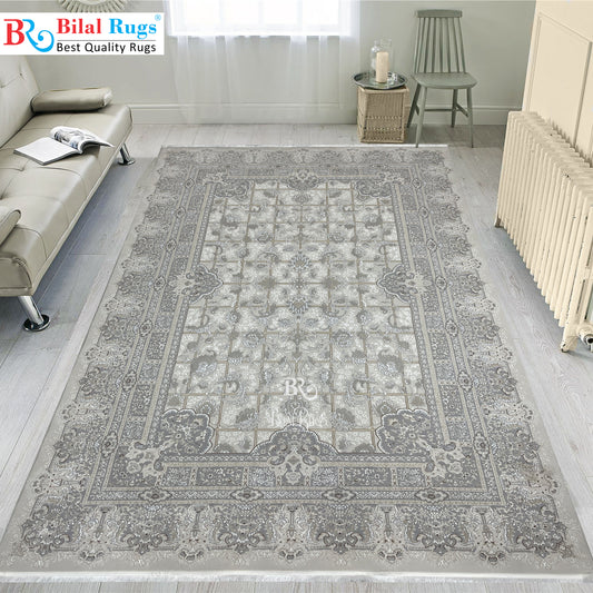 New Turkish Silk (Surya A)  Size: 6.6 ft width x 9.6 ft length (200cm x 290cm) Article -604- Off White