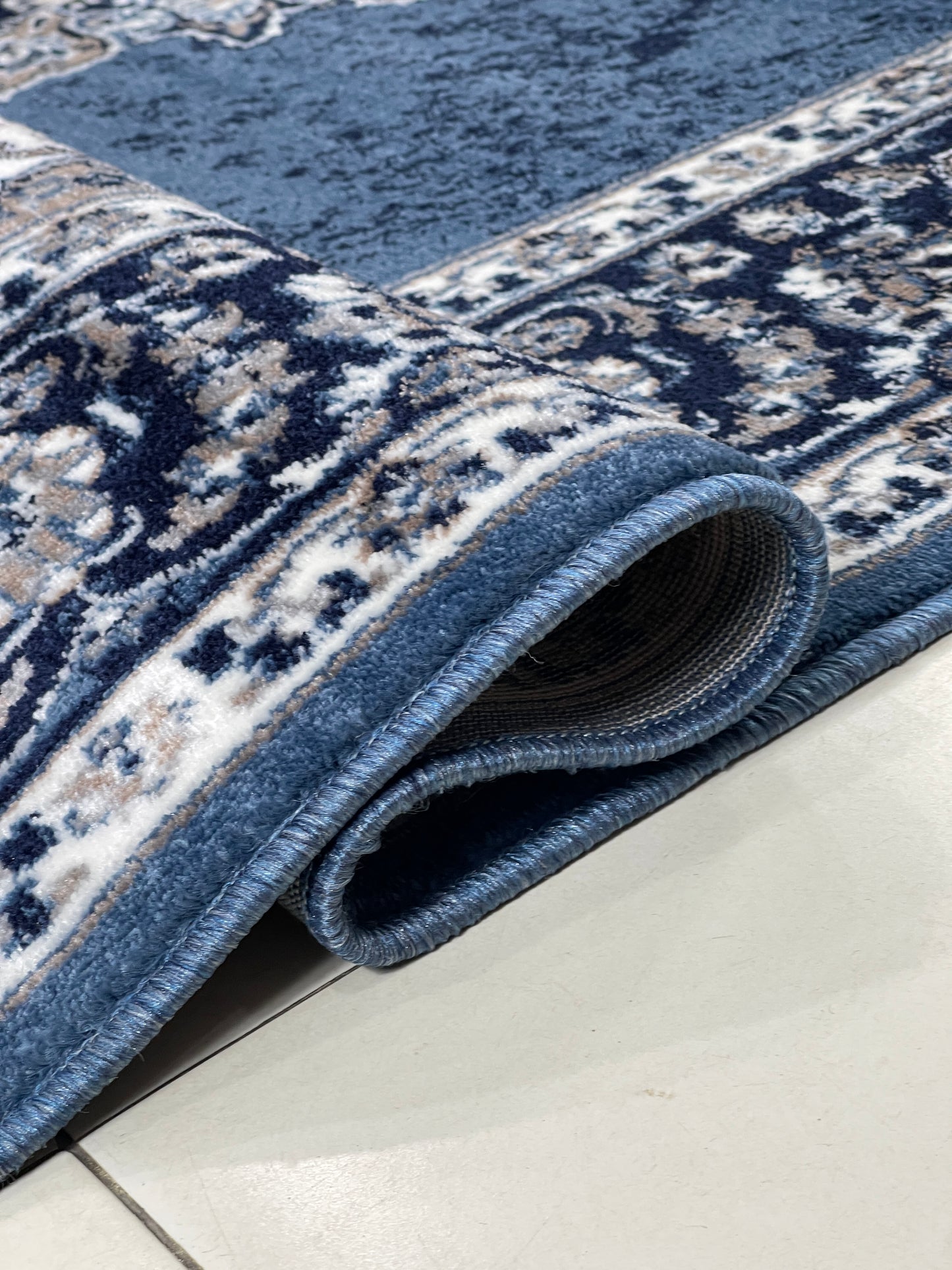 Persian Polypropylene Rug,back woven(Article-42-Blue)