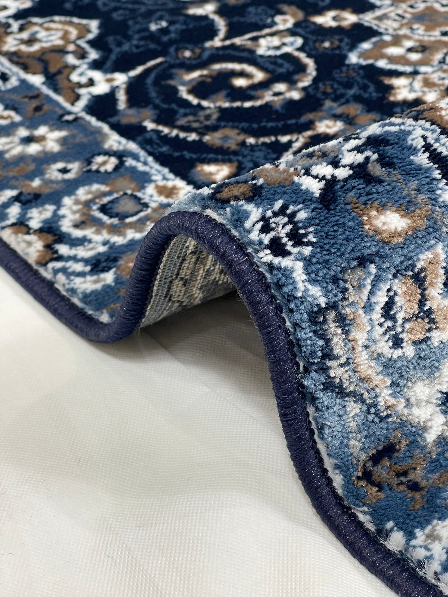 Persian Polypropylene Rug,Woven Back (Article-19-Dark Blue) Size : 3 ft width x 5 ft length (100cm x 150 cm)