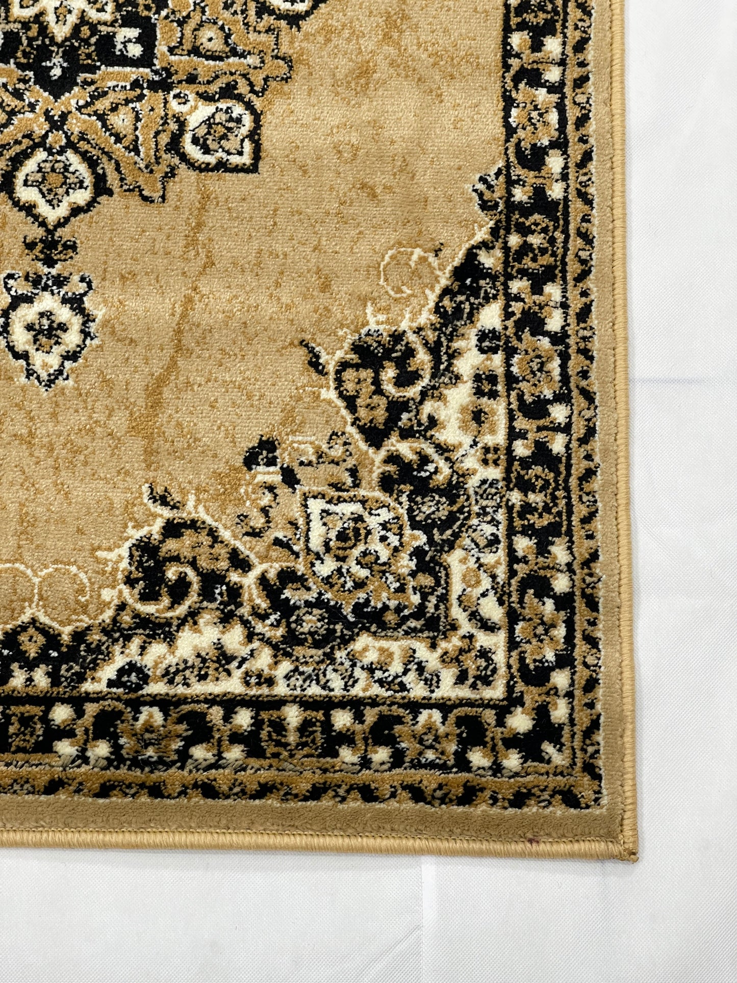 Beige Persian Polypropylene Woven Rug.
 Size : 2.6 ft width x 6.6 ft length
 (80 cm x 200cm)