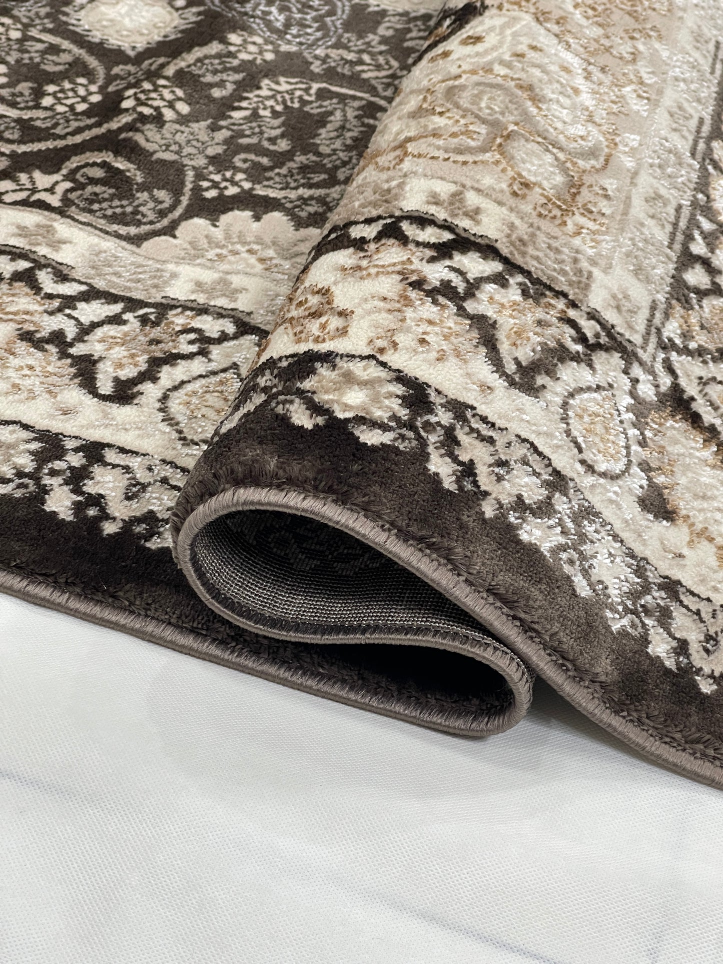Turkish Top Quality Silk.(Article-1056-Brown)