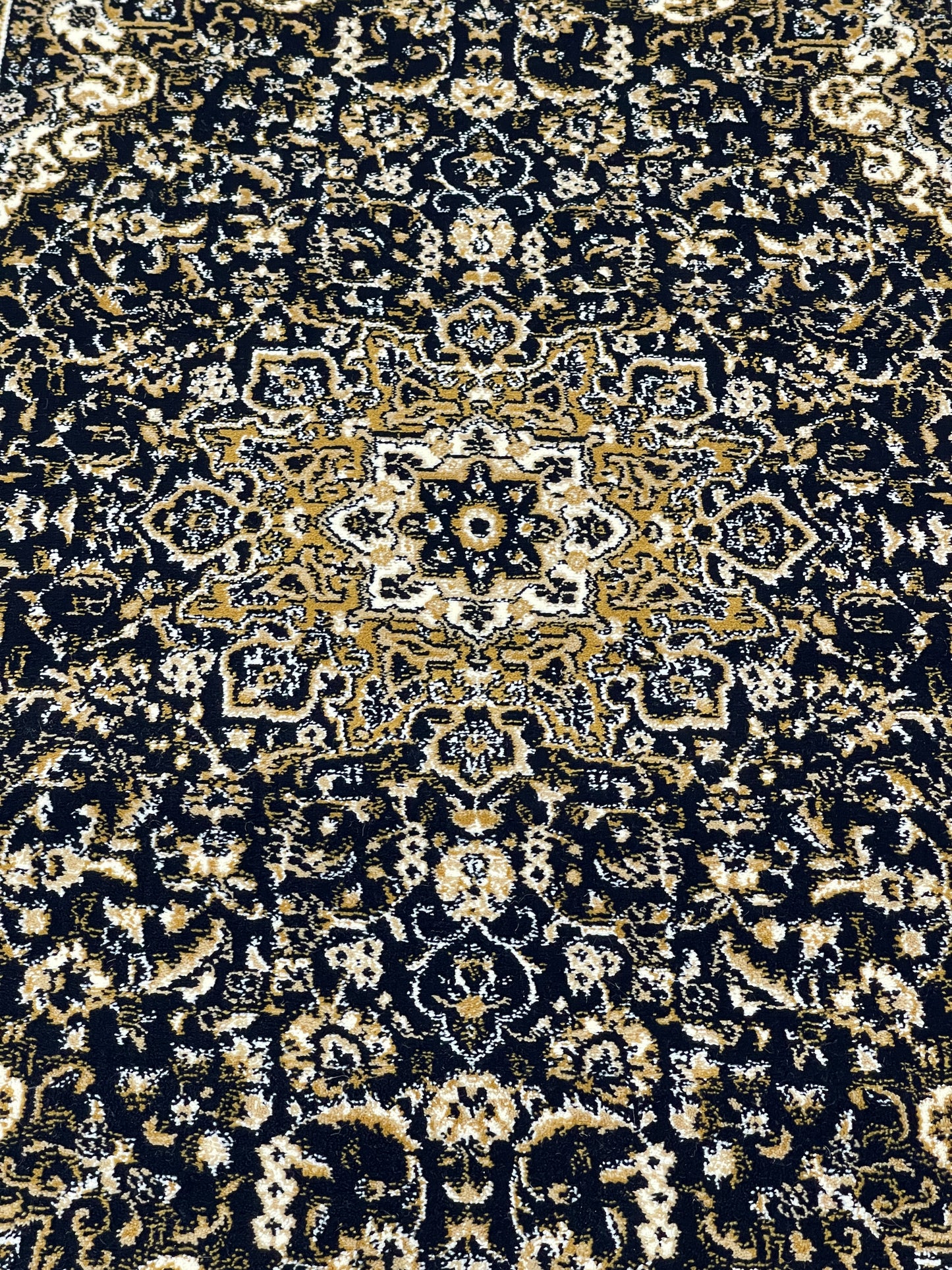 Persian polypropylene Rug,back woven(Article-20-Black)