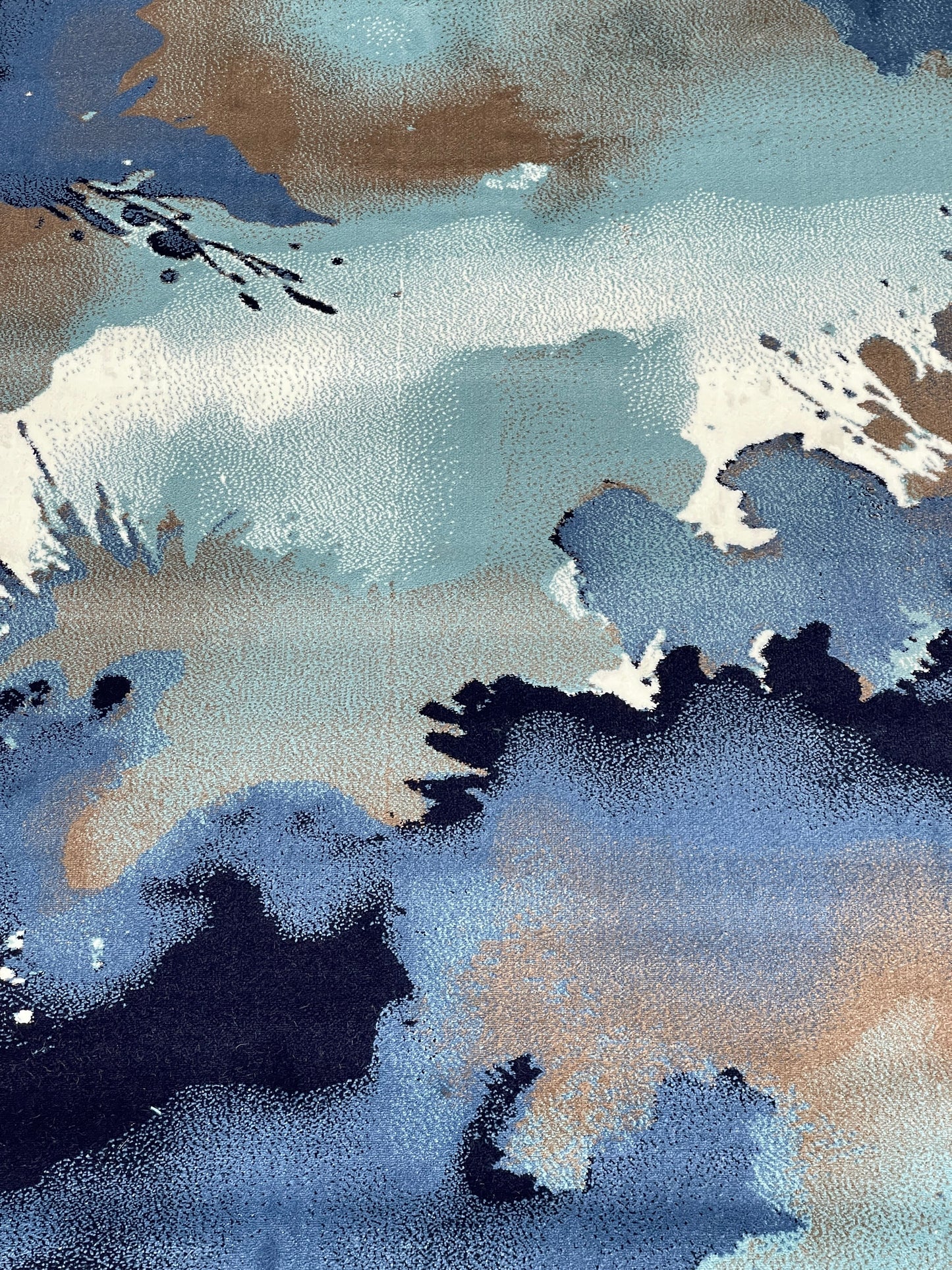 Modern polypropylene Rug,back woven(Article-186-Blue)