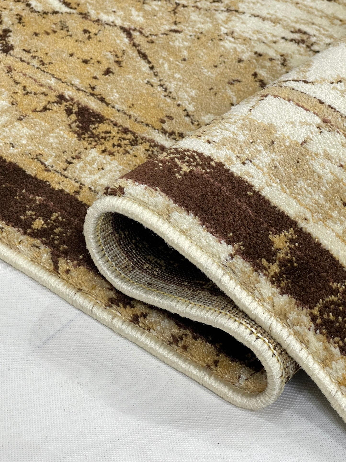 Modern polypropylene Rug,back woven(Article-566-Off white)
