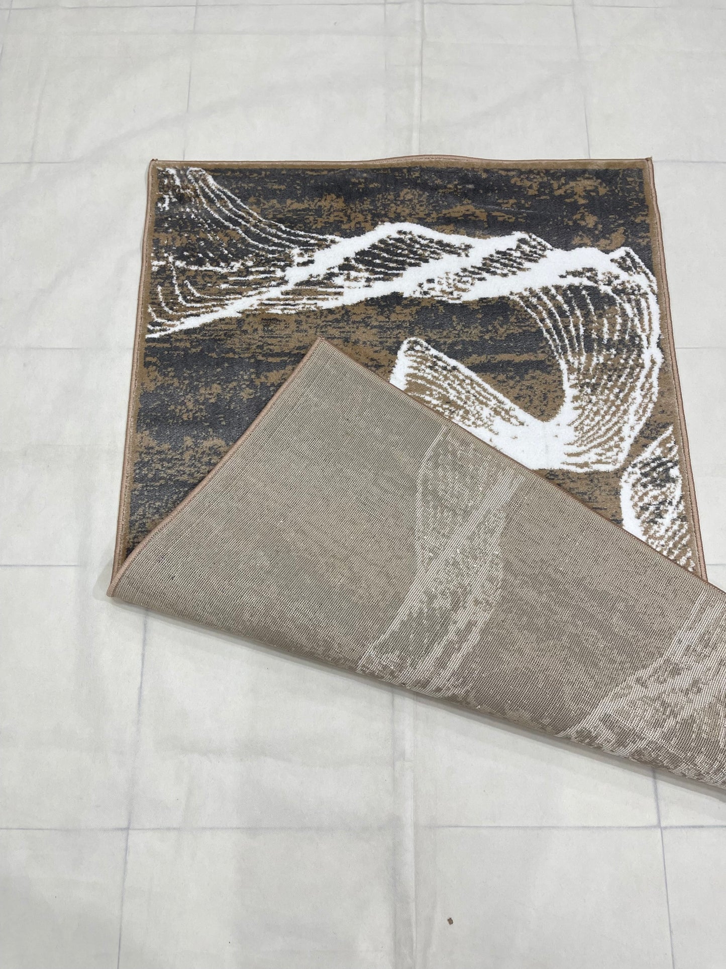 Modern Polypropylene Rug,Woven Back (Article-70-Mink) Size : 3 ft width x 5 ft length (100cm x 150 cm)