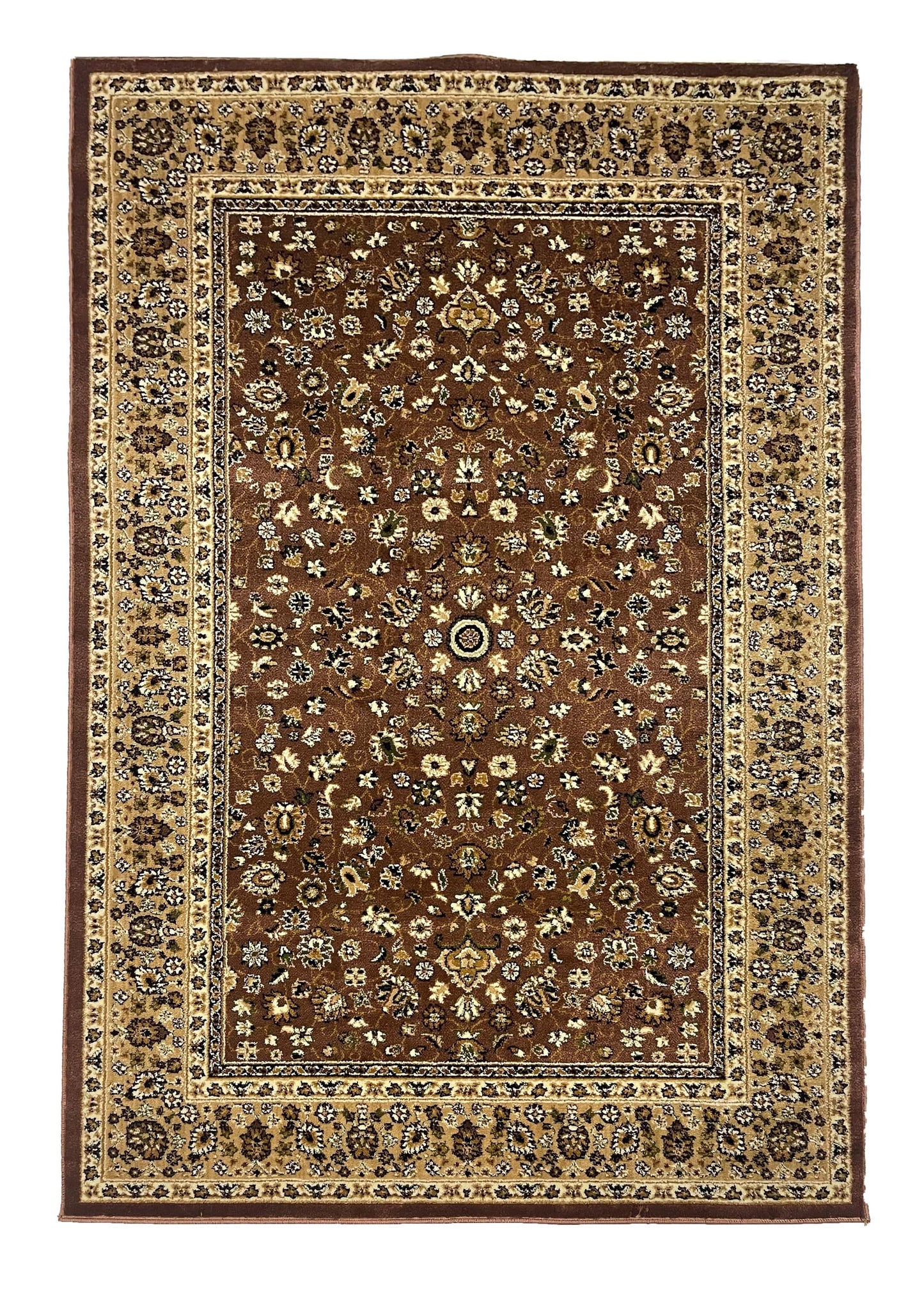 All over  polypropylene Rug,back woven(Article-140-Brown)