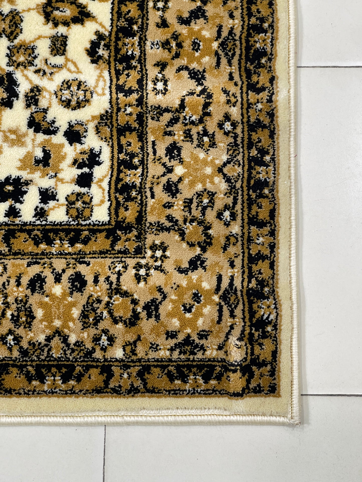 Persian polypropylene Rug,back woven(Article-140-Off white)