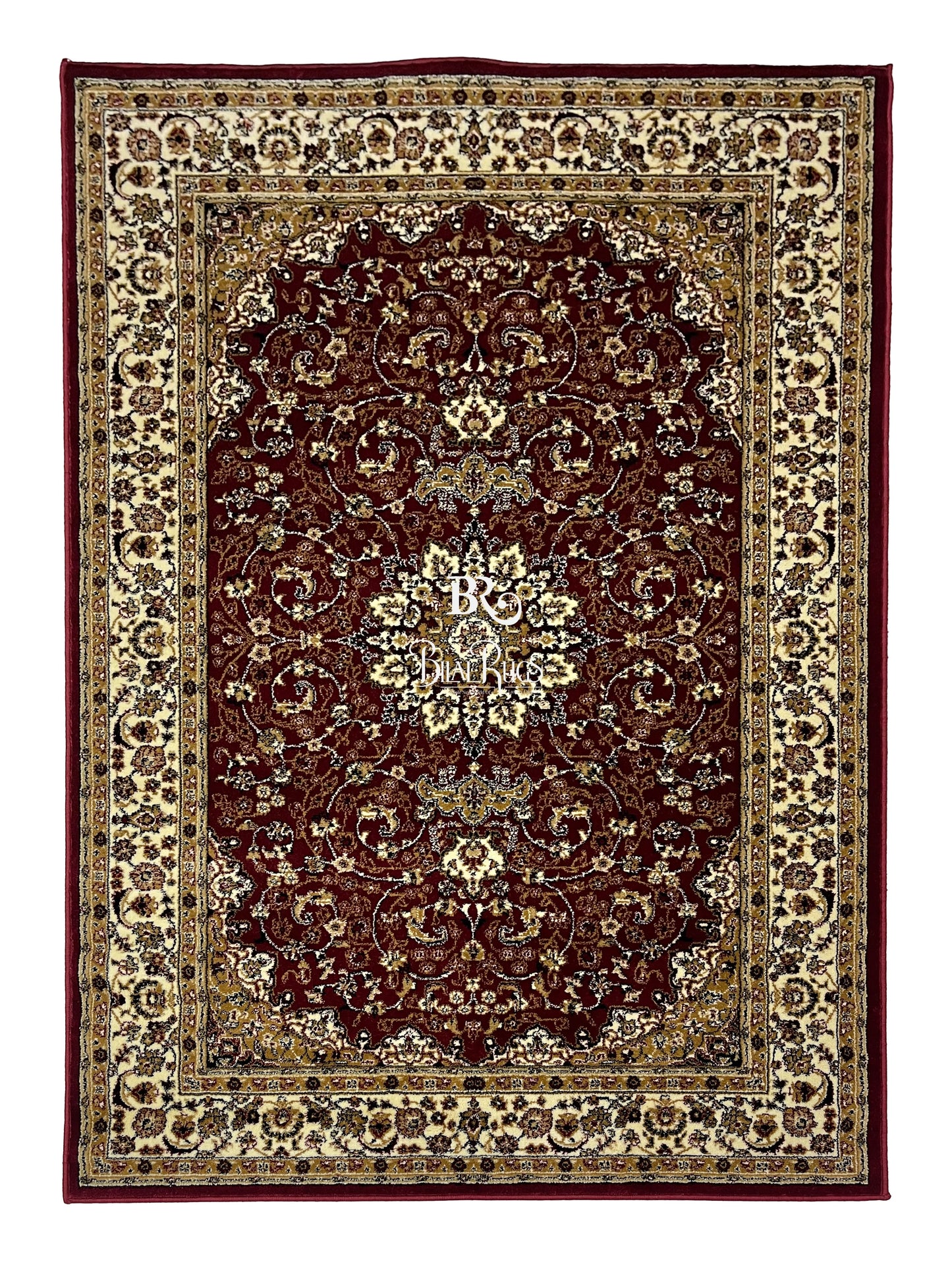 Persian Polypropylene Rug,back woven(Article-19-Red)