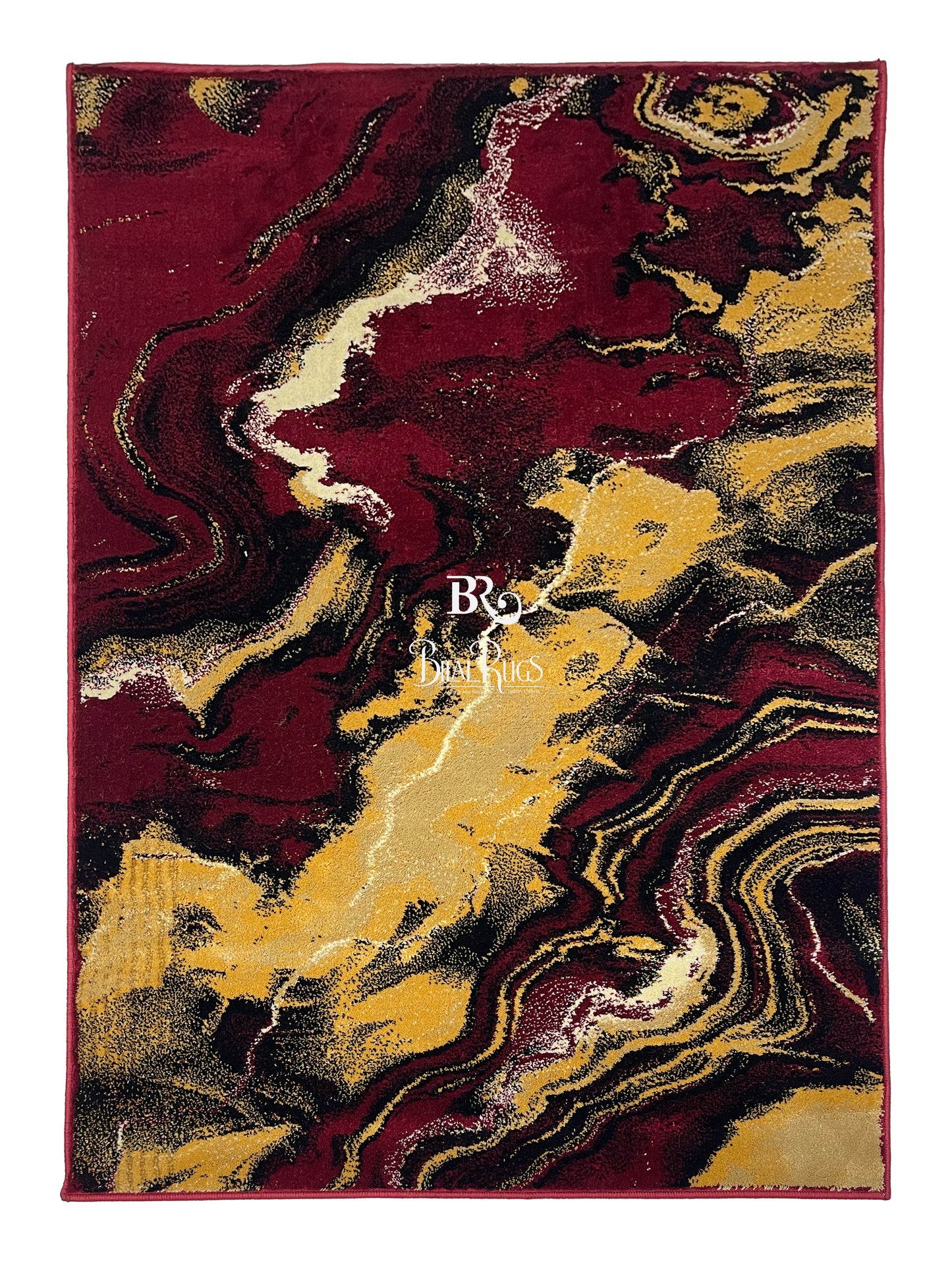 Modern  Polypropylene Rug,back woven(Article-613-Red)