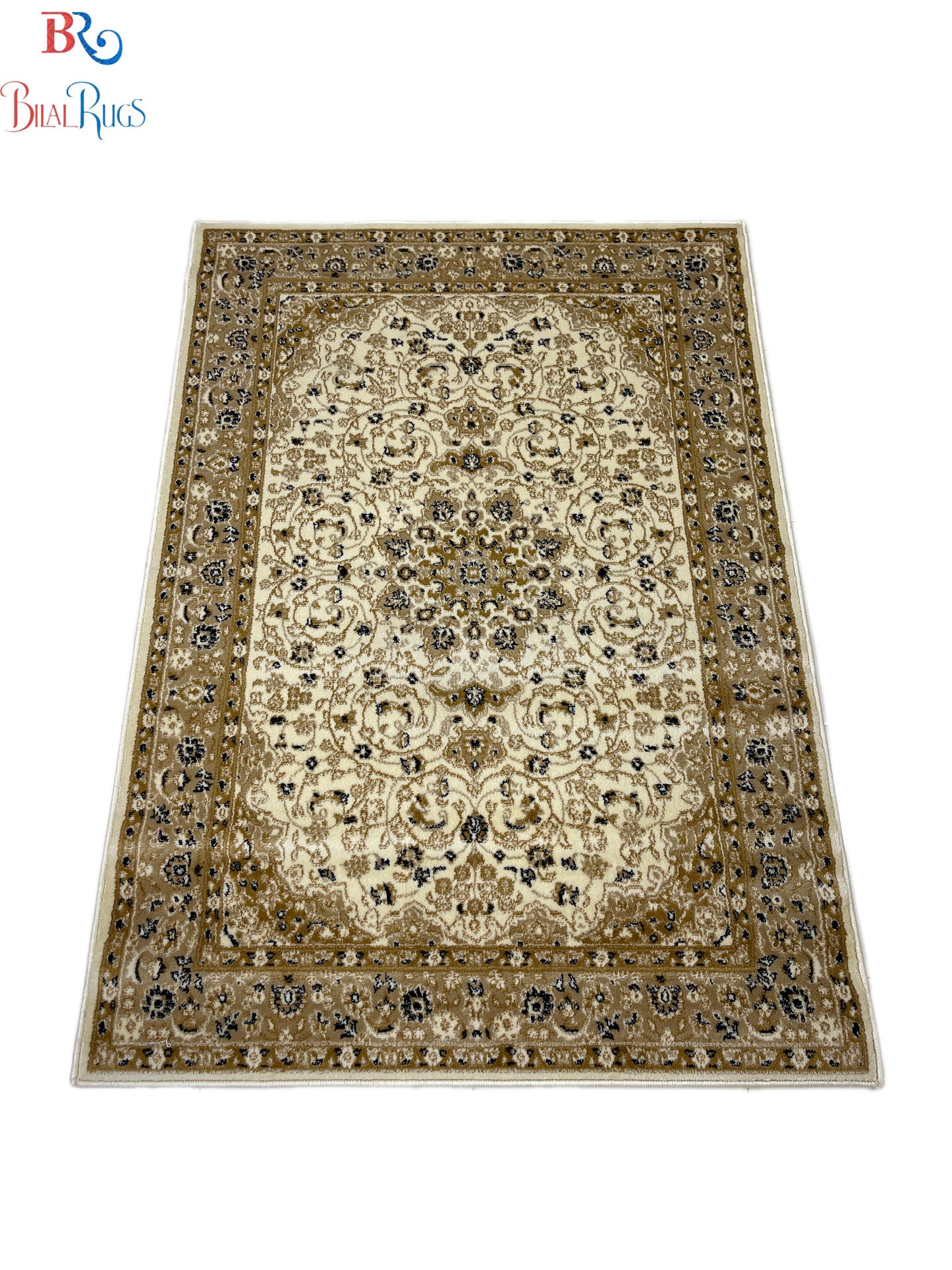Persian polypropylene Rug,back woven(Article-19-Off white)