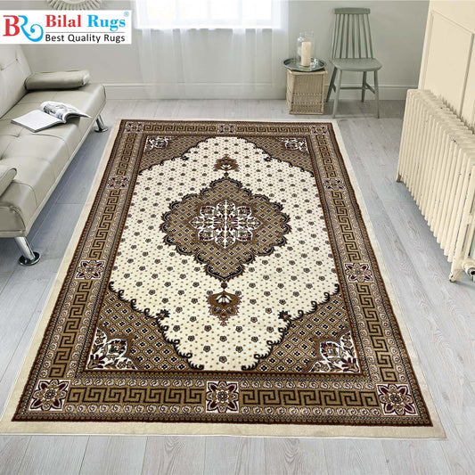 Persian polypropylene Rug,back woven(Article-23-off white)