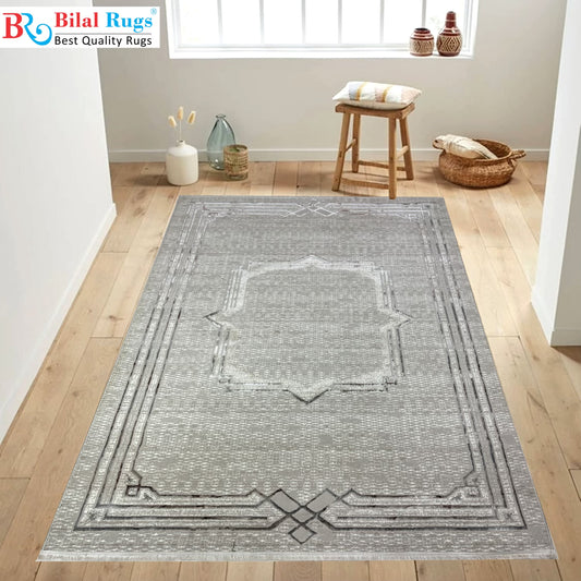 Turkish Top Quality Silk.(Article-1090-Cream ) Size: 6.6 ft width x 9.6 ft length (200cm x 290cm)