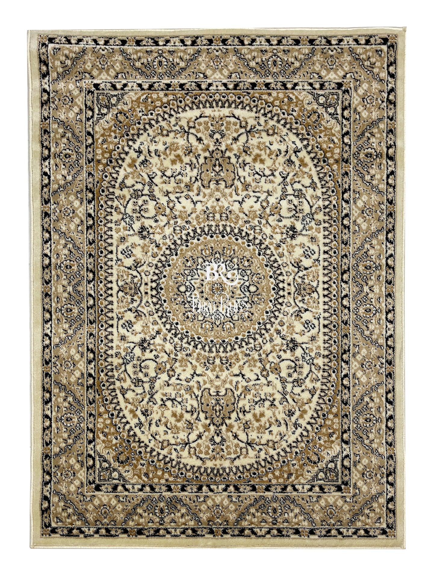 Persian polypropylene Rug,back woven(Article-22-off white)