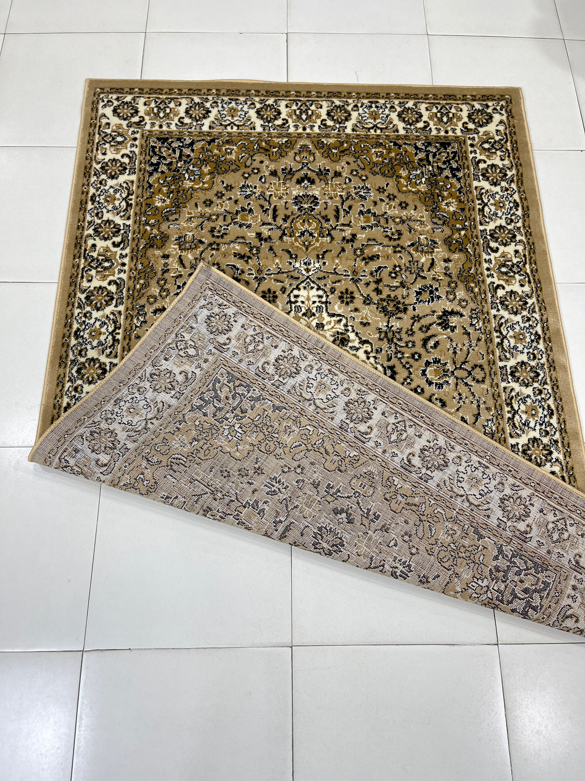 Persian polypropylene Rug,back woven(Article-01-Beige)